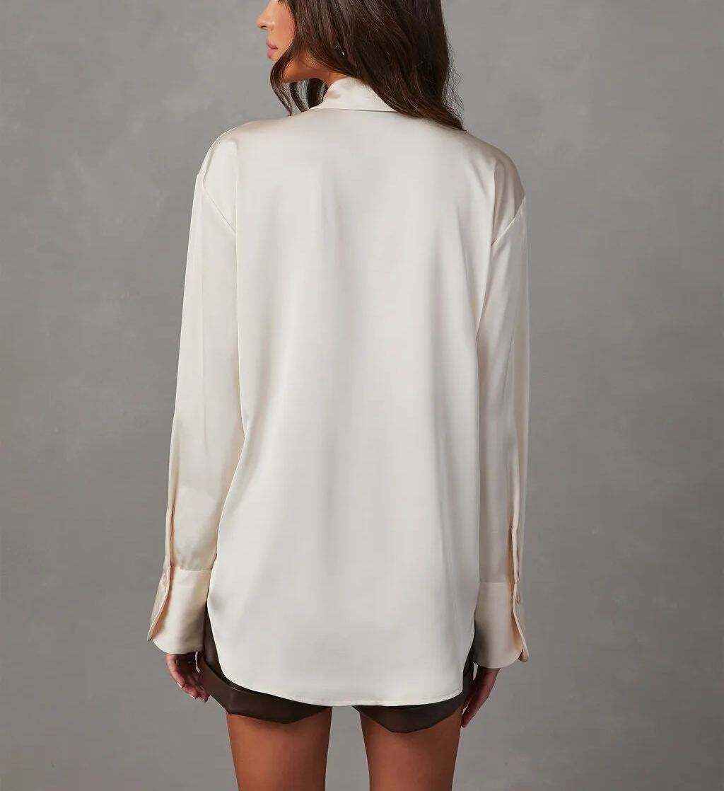 Satin Button Down Top