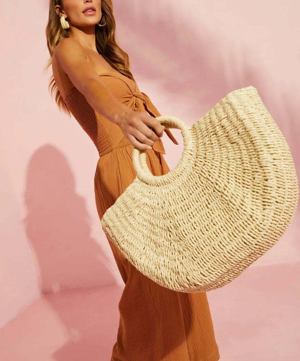 Resort Style Straw Handbag