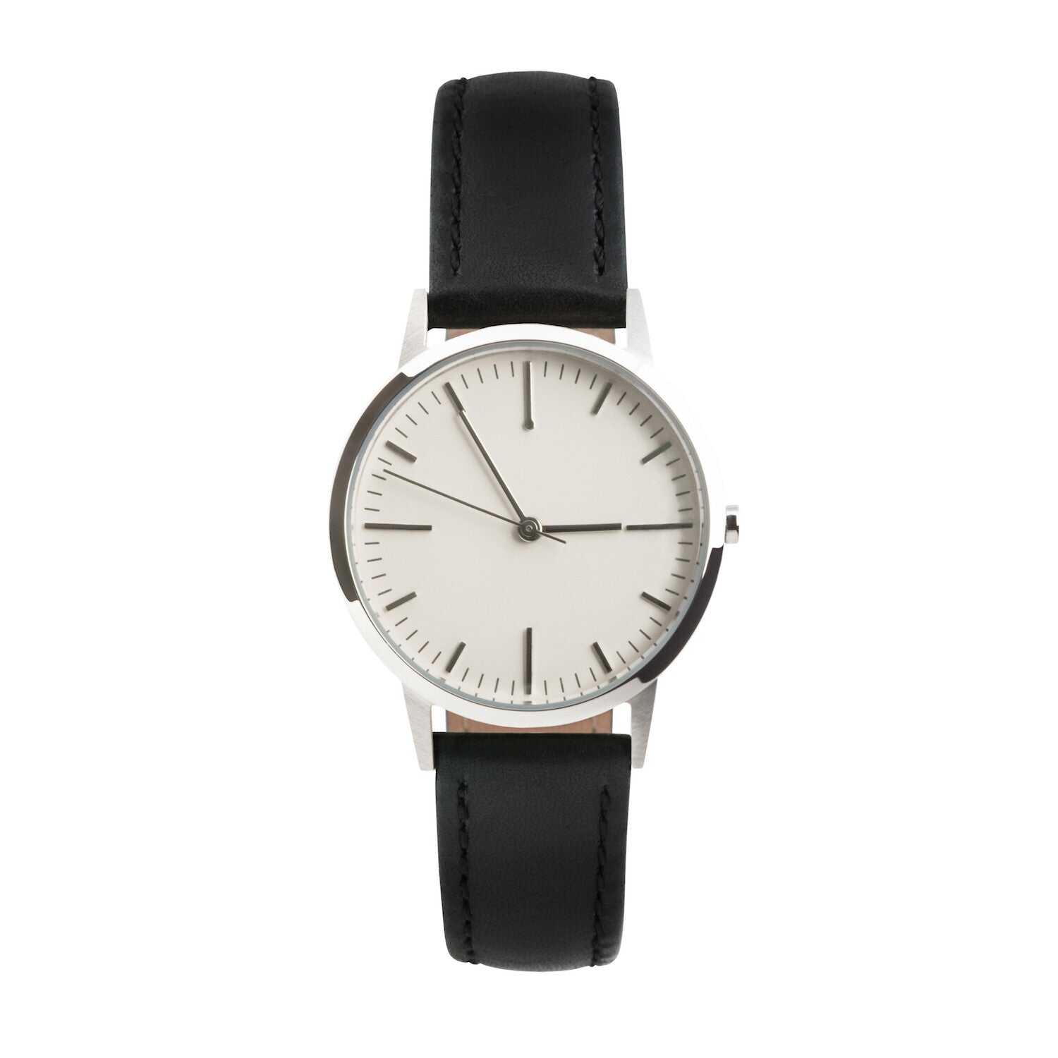 Silver & Black Women's Watch