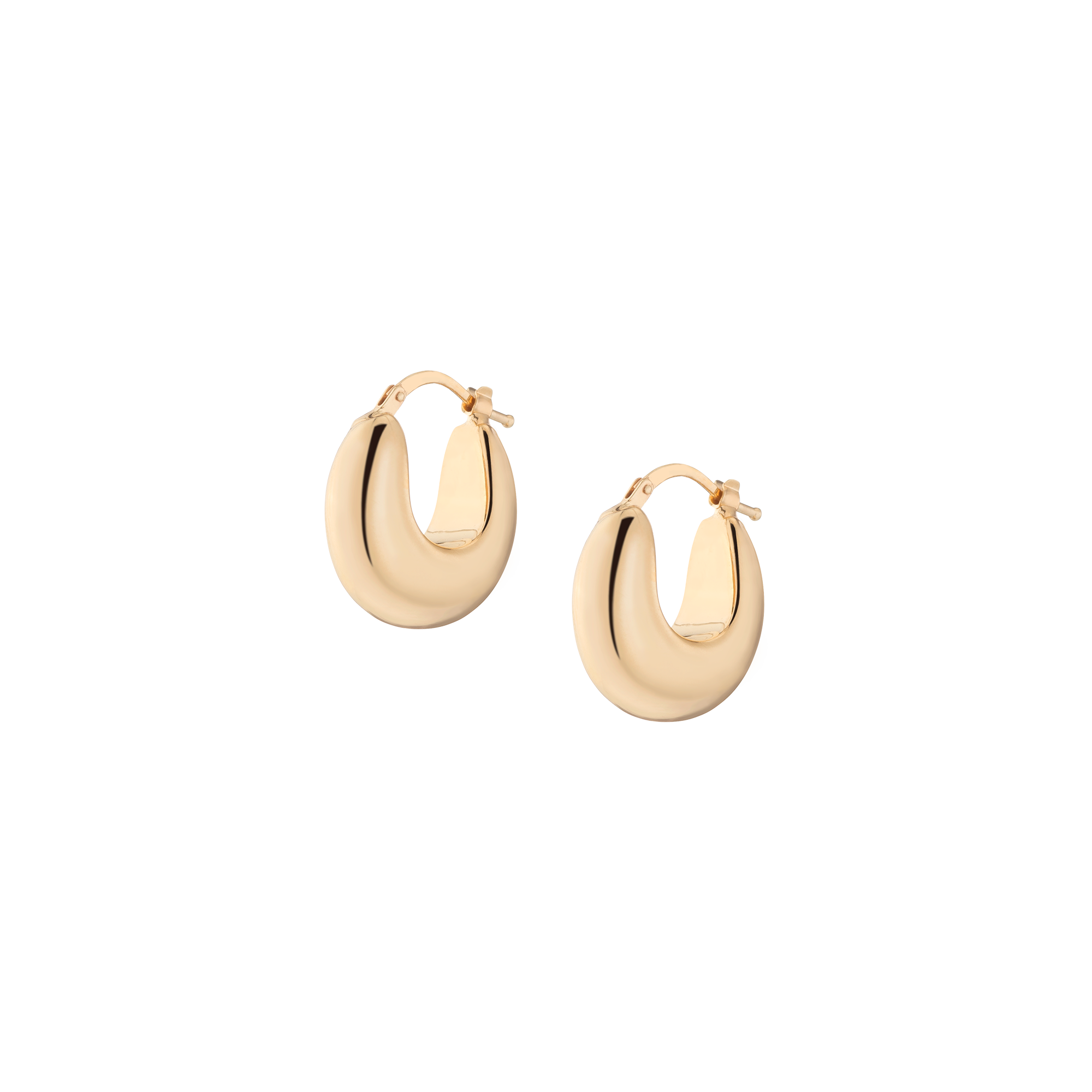 Pillow Saddle Hoops Earrings