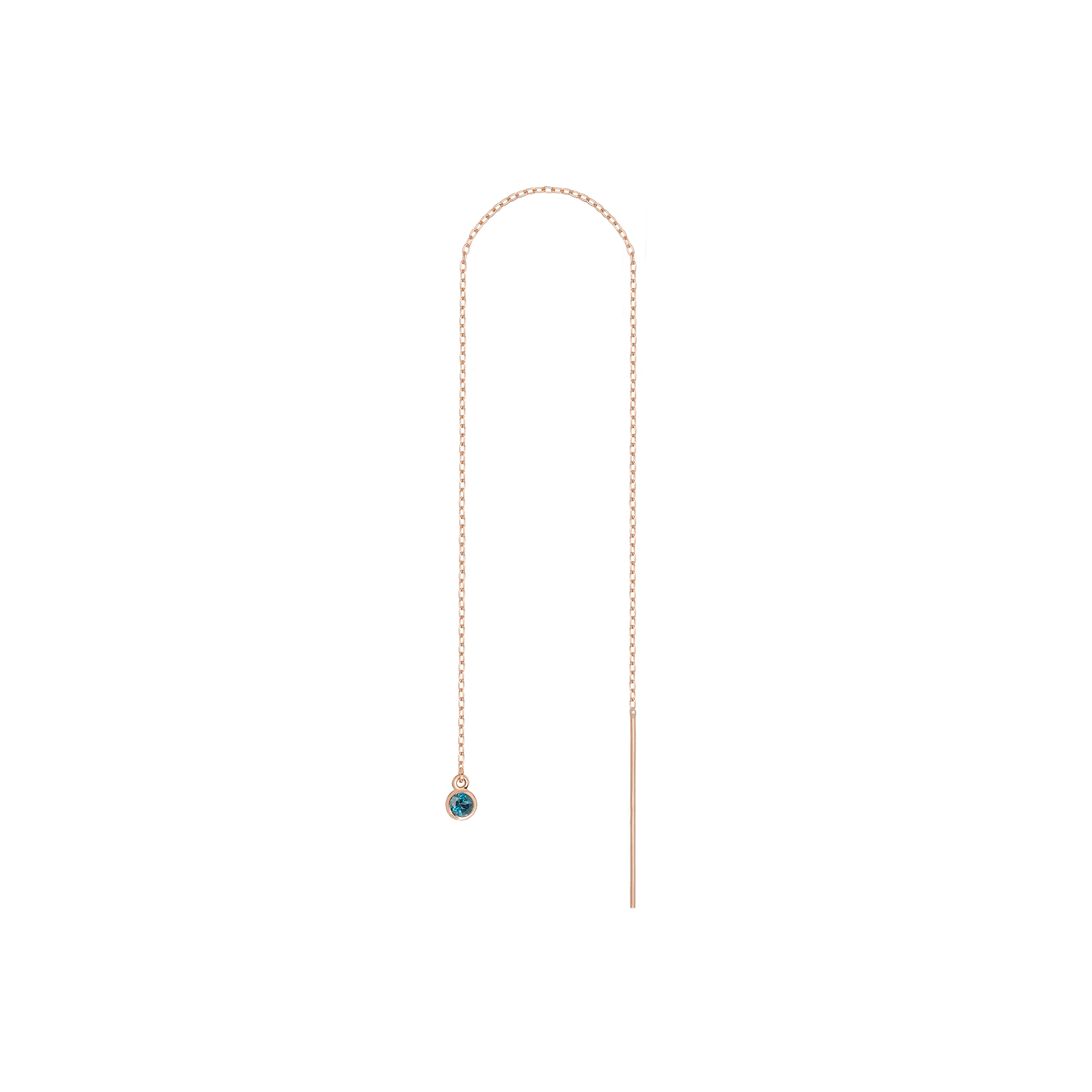 Birthstone Ear Chain Threader