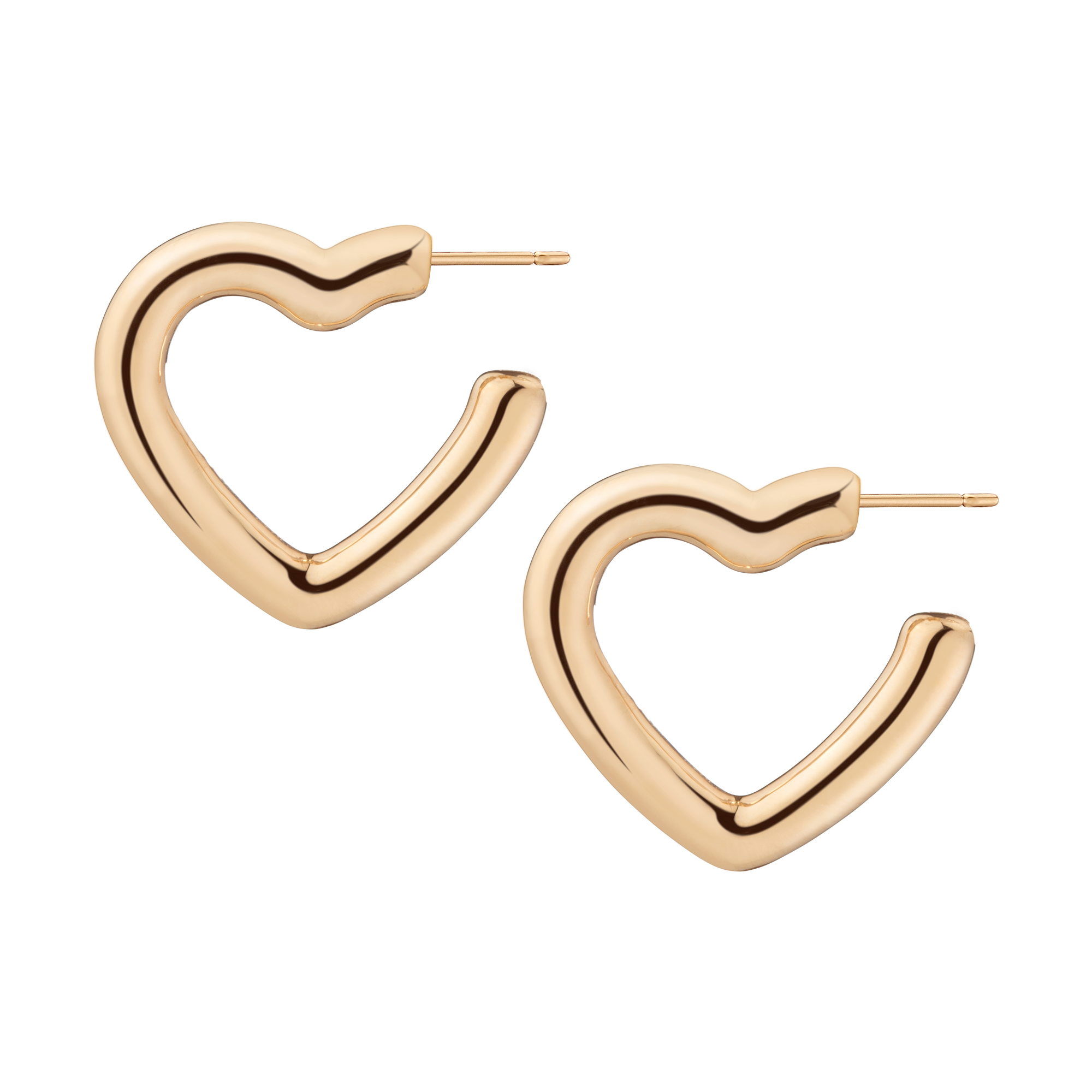 Pillow Heart Hoop Earrings