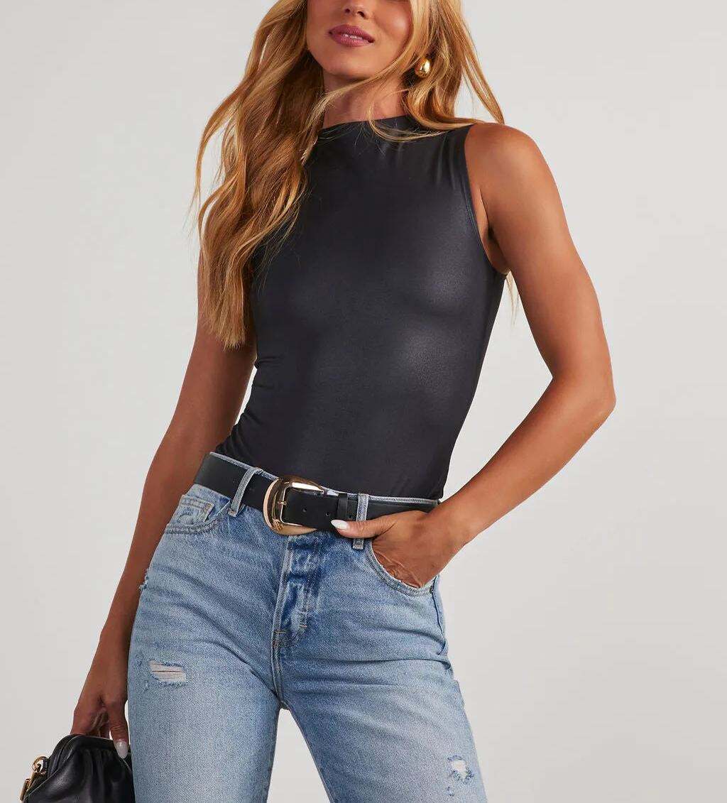 Matte Seamless High Neck Bodysuit