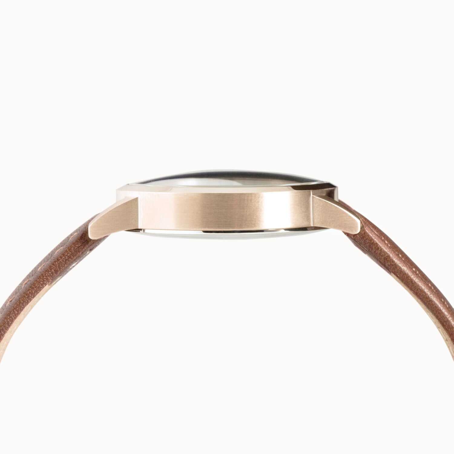 Rose Gold & Tan Watch