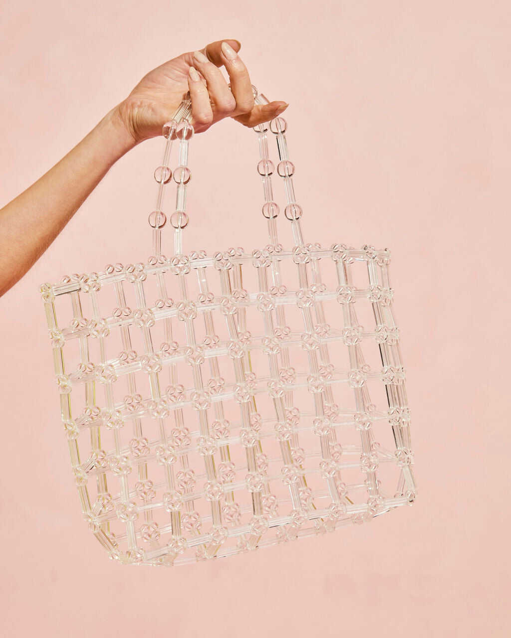 Transparent Beaded Tote