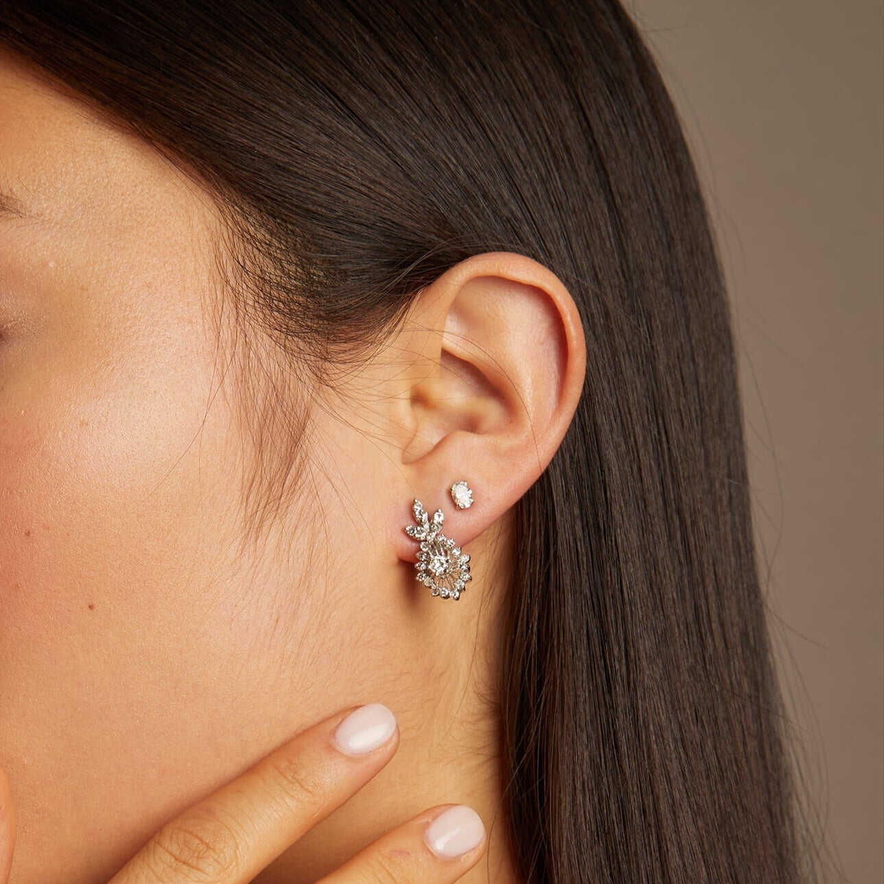 Vintage Diamond Drop Earrings