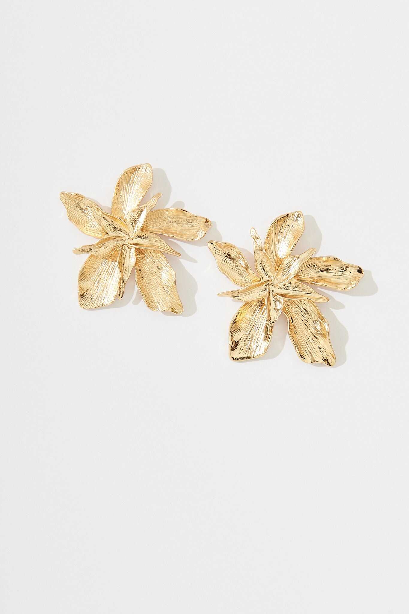 Gold Flower Earrings
