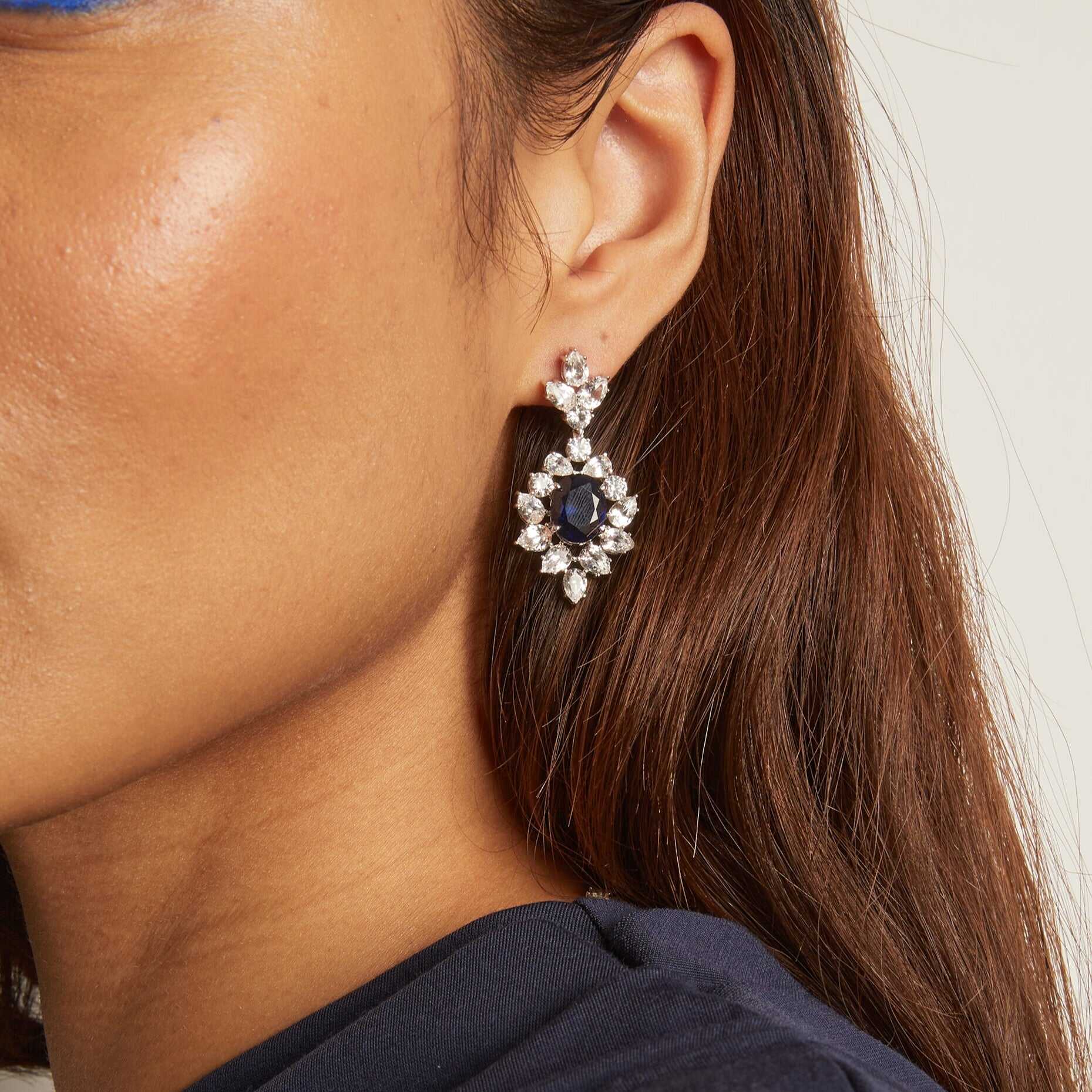 Enchanting Blue Diamond Earrings