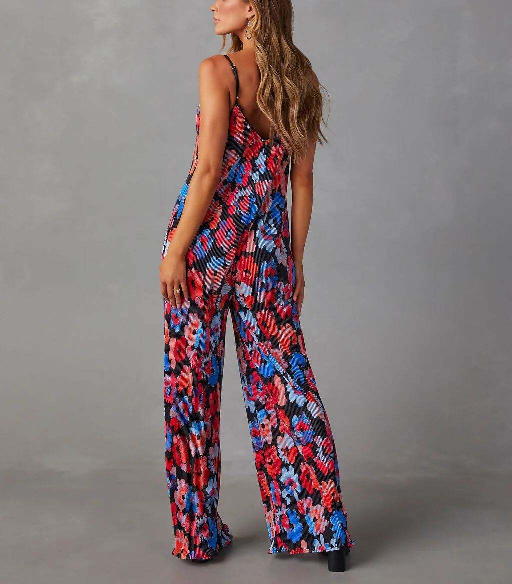Sleeveless Floral Jumpsuit