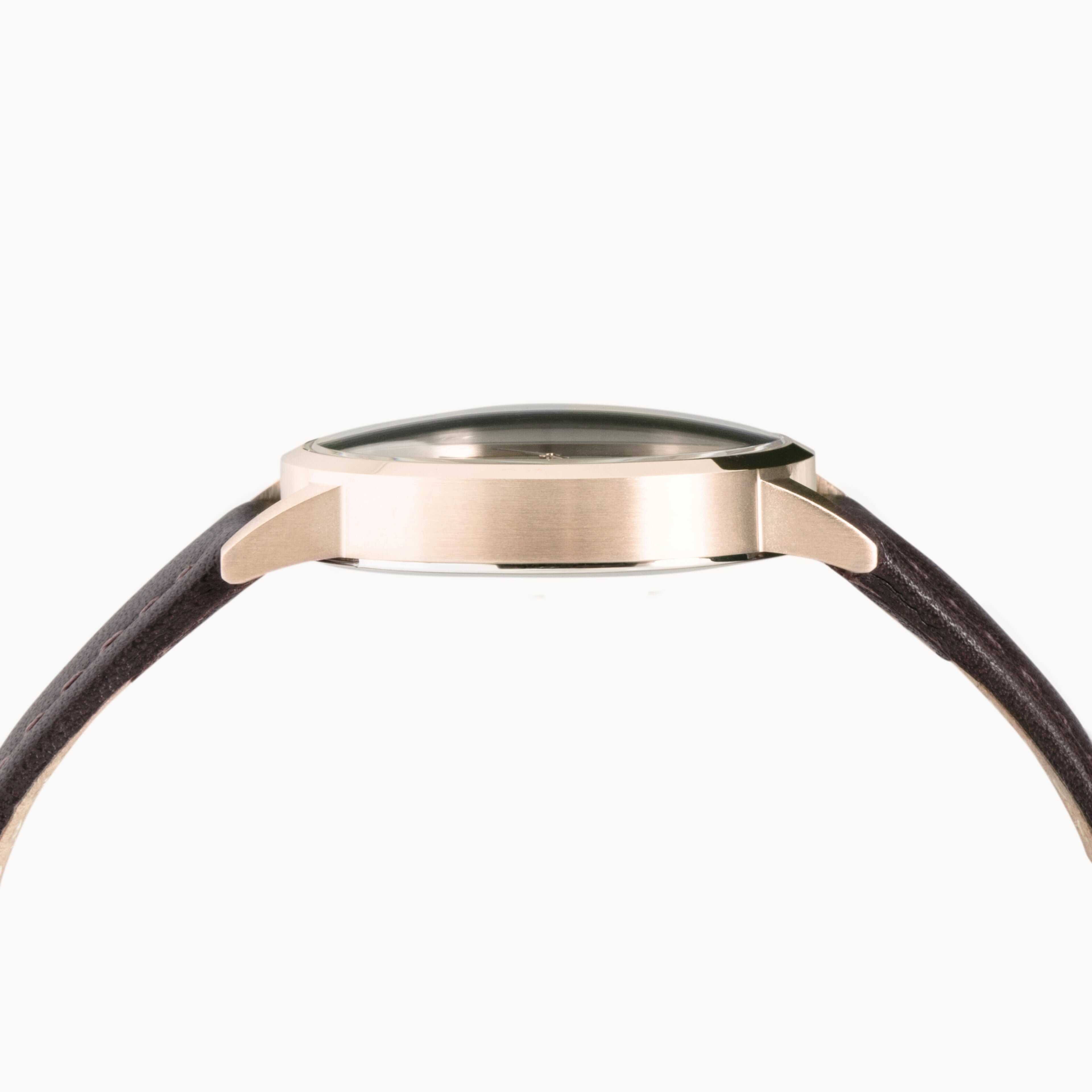 Rose Gold & Brown Watch