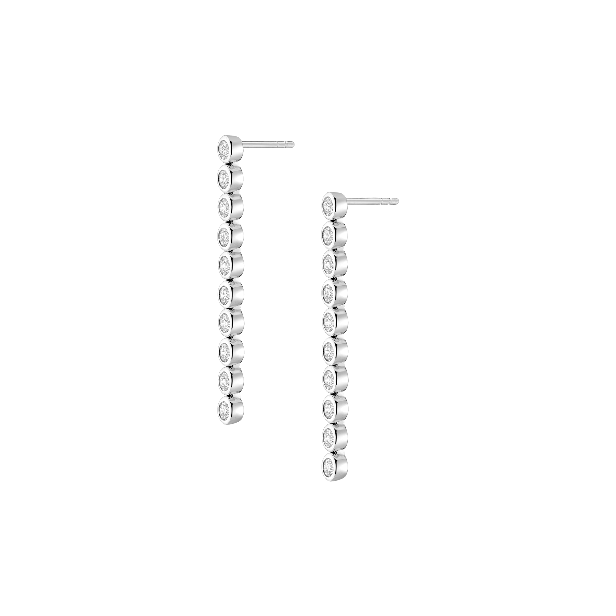 Bezel Tennis Earrings