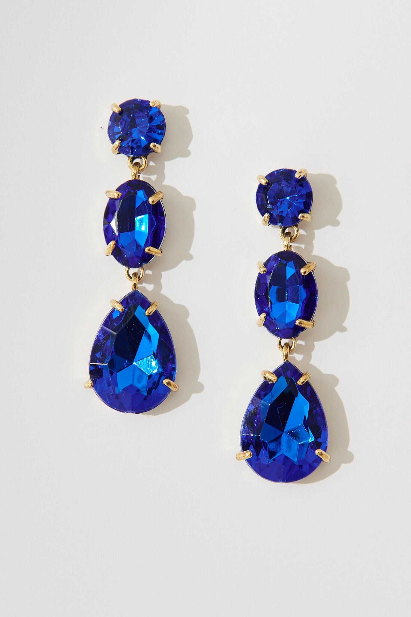 Drop Earrings In Cobalt Blue