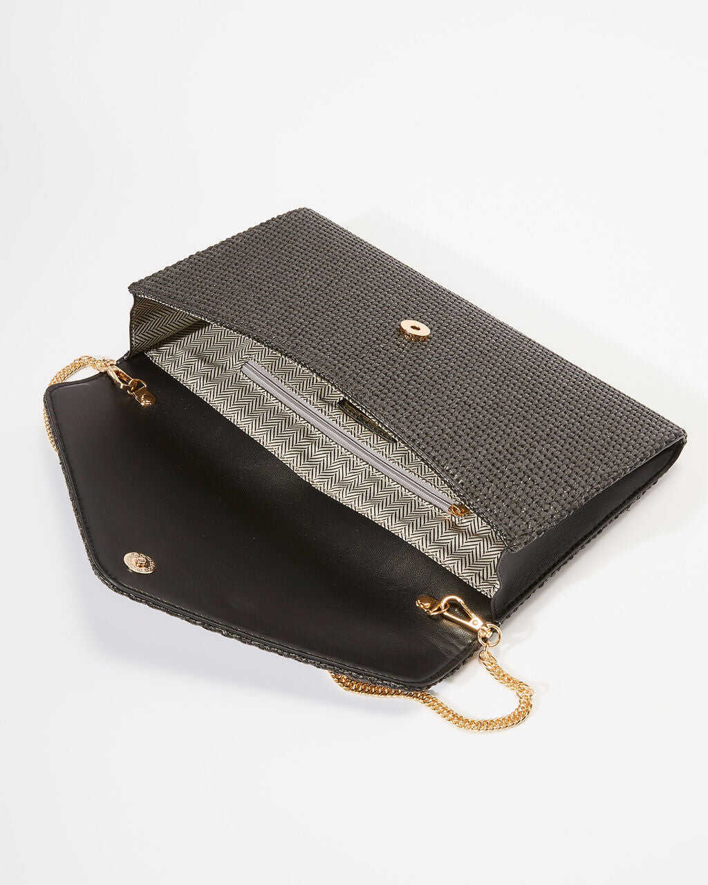 Woven Crossbody Envelope Clutch
