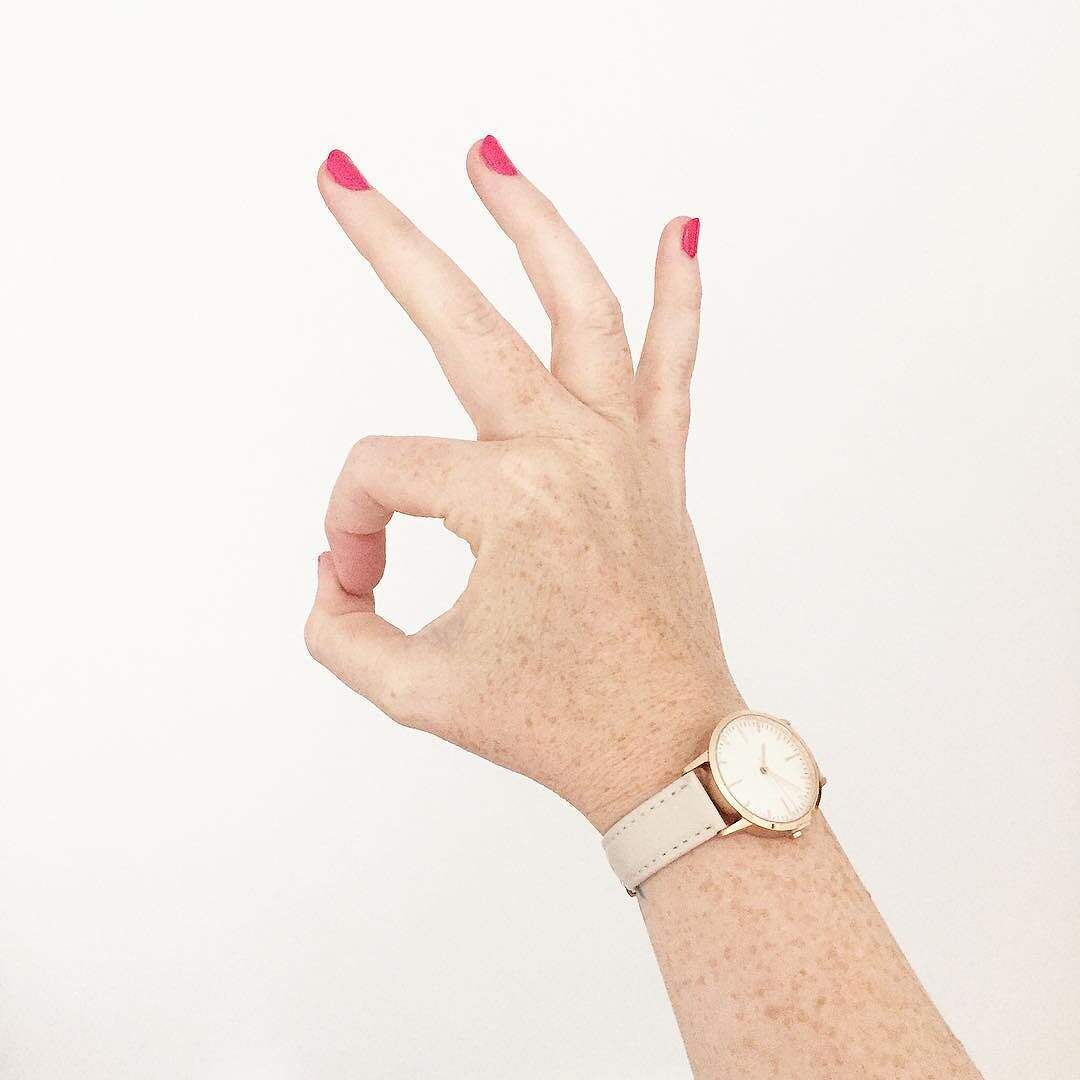 Rose Gold & Cream Watch