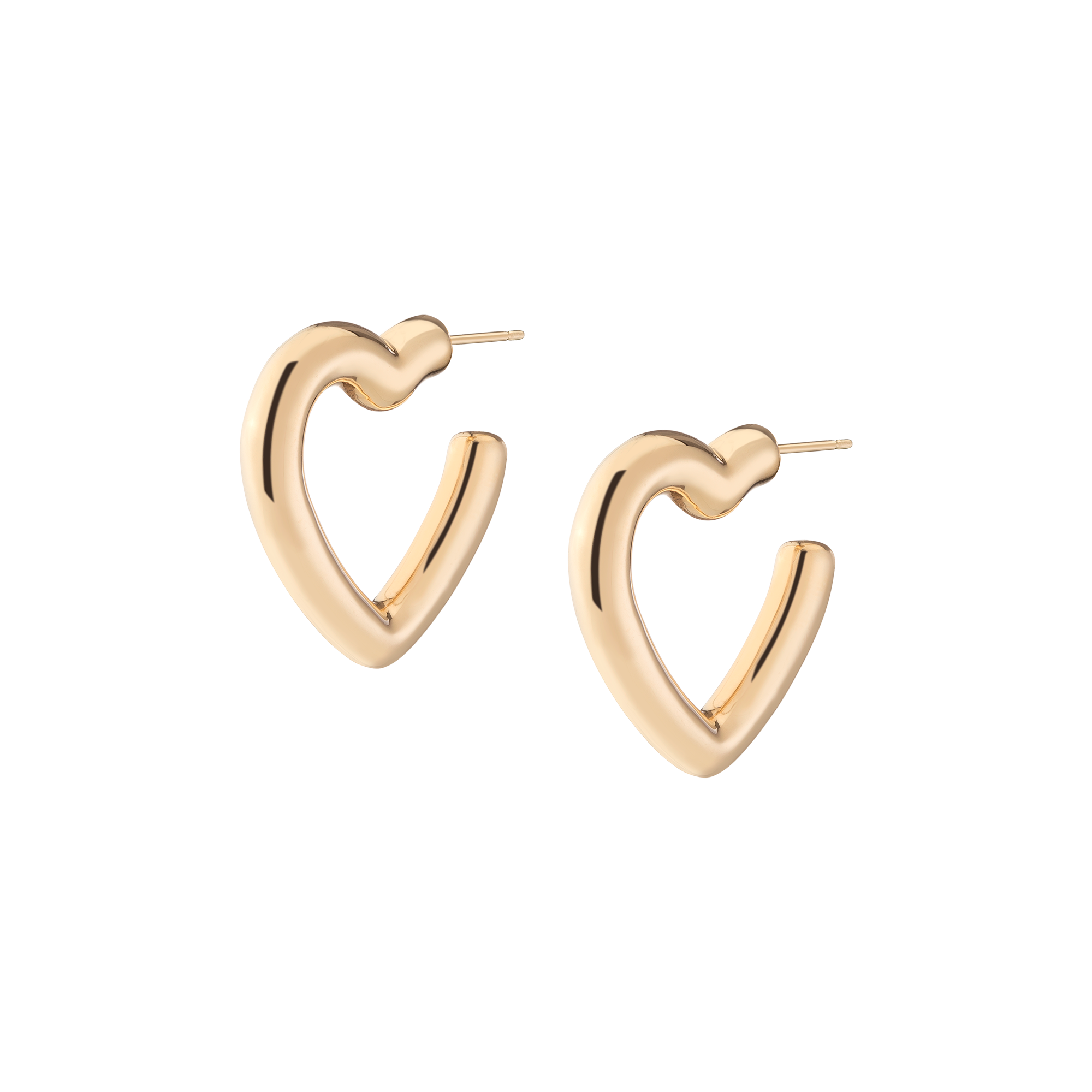 Pillow Heart Hoop Earrings