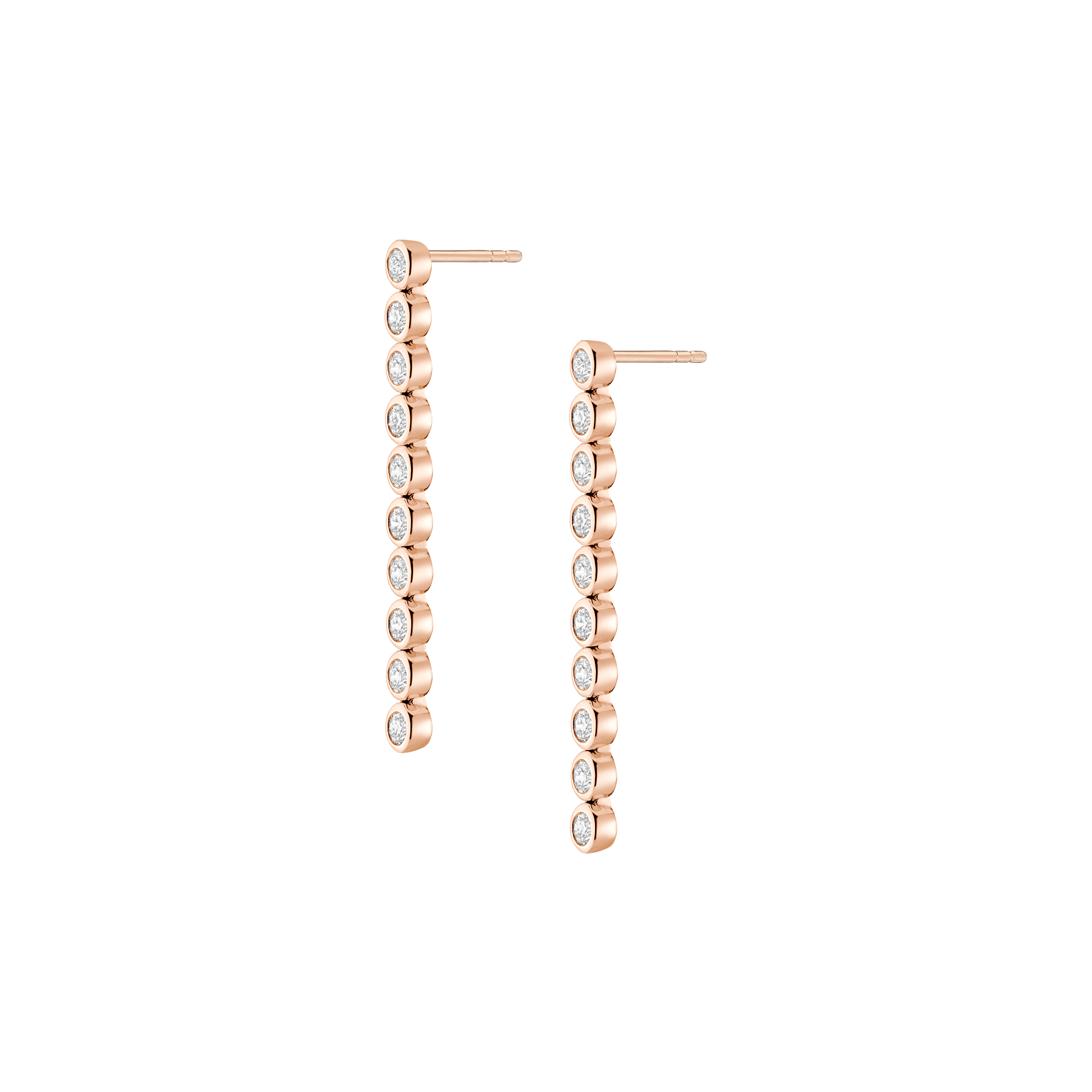 Bezel Tennis Earrings