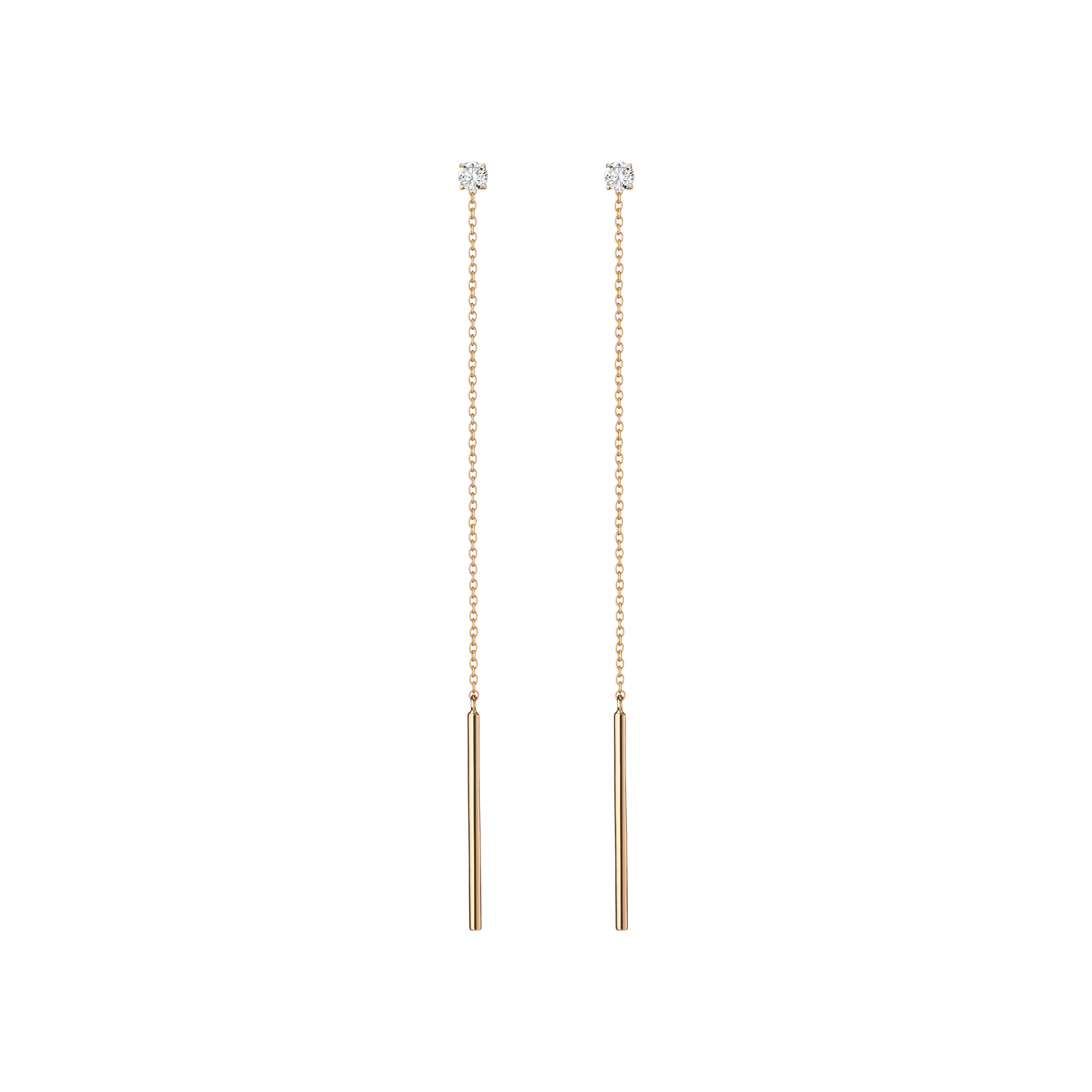 Rose Gold Chain Earrings