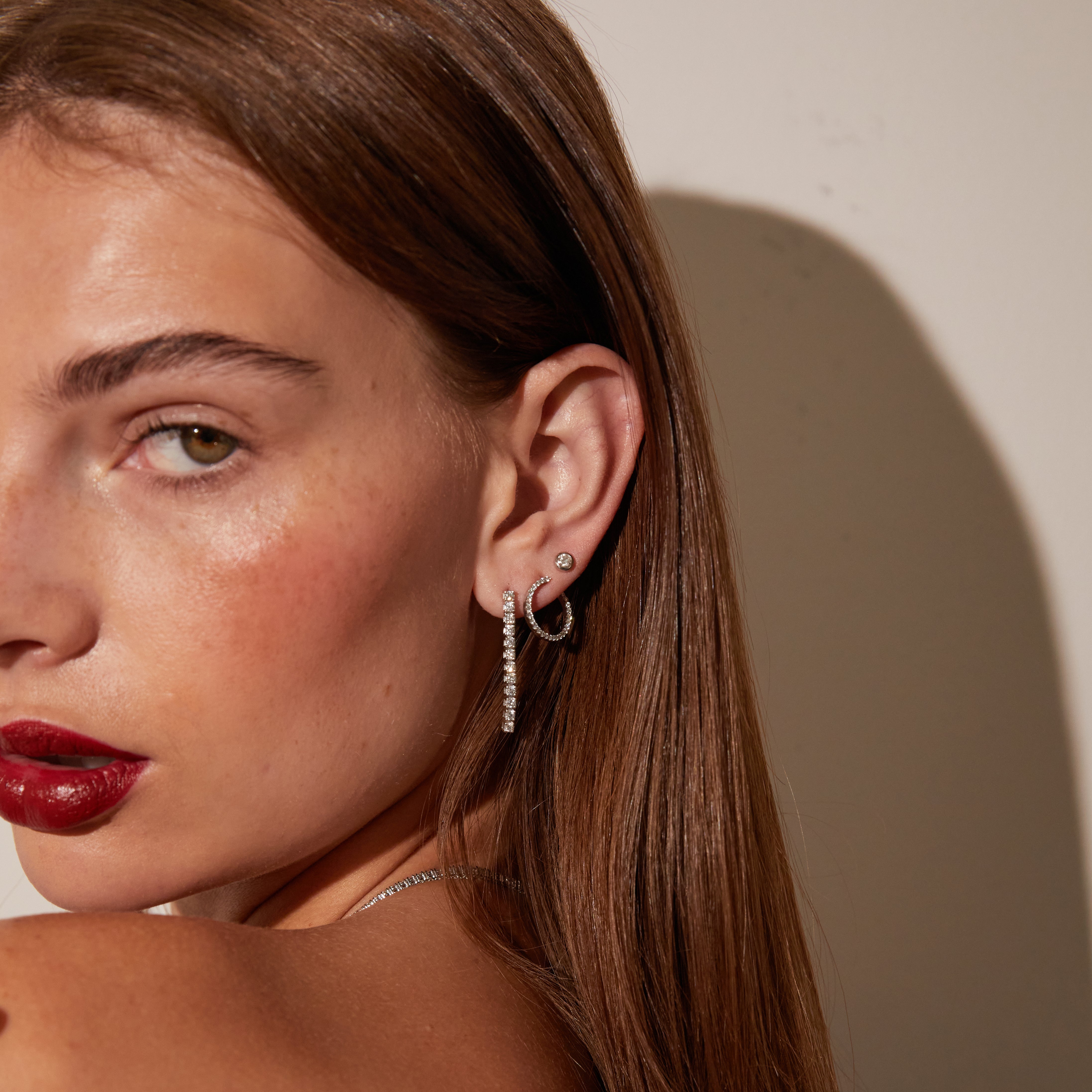 Star-Chain Draped Earrings