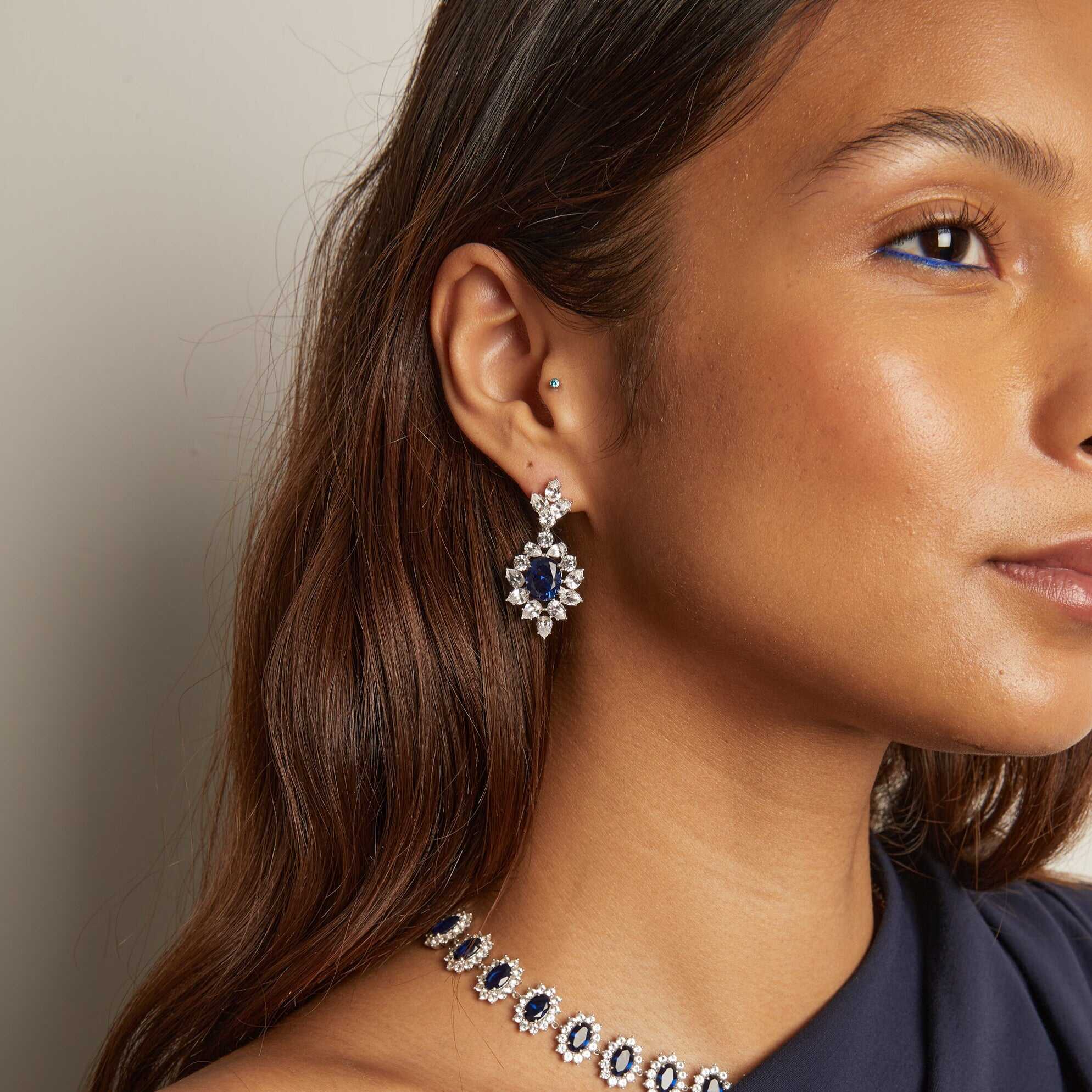 Enchanting Blue Diamond Earrings