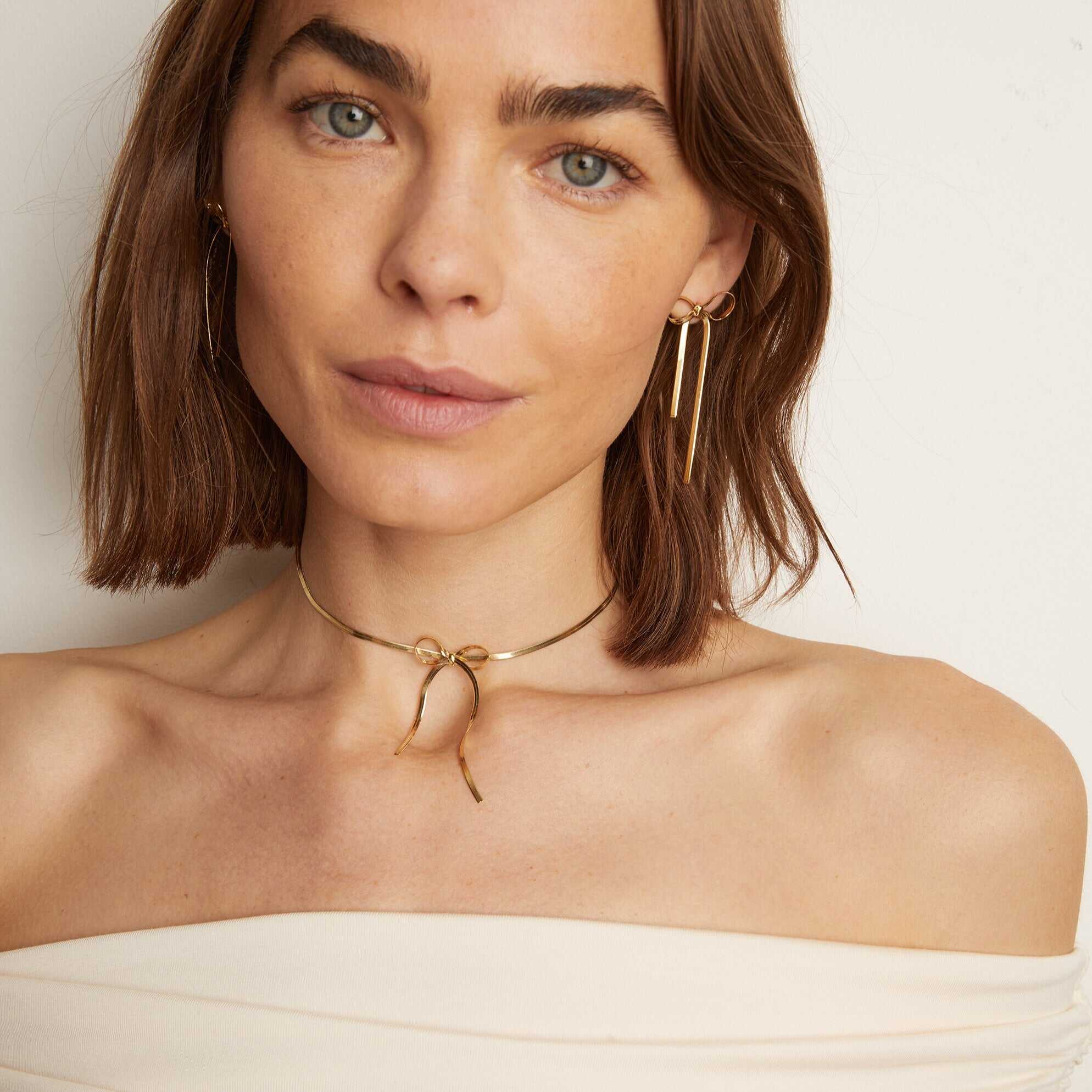 Golden Bow Earrings