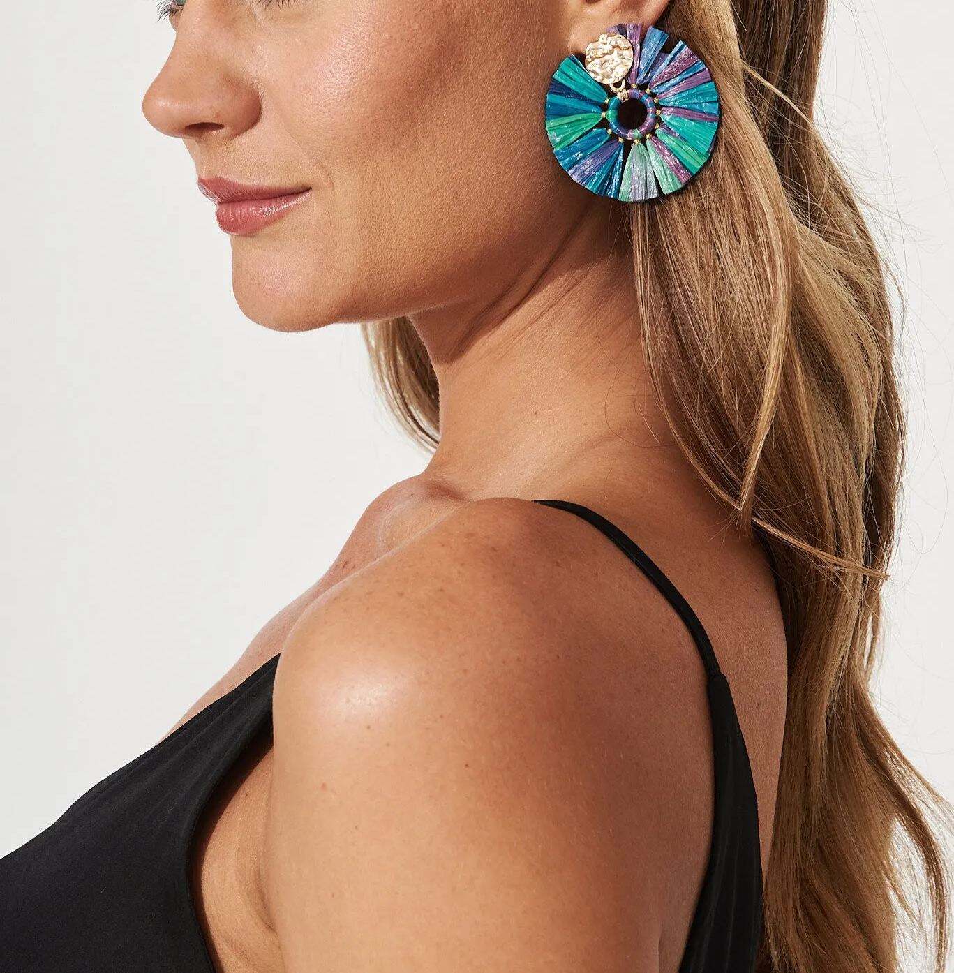 Colorful Rattan Earrings