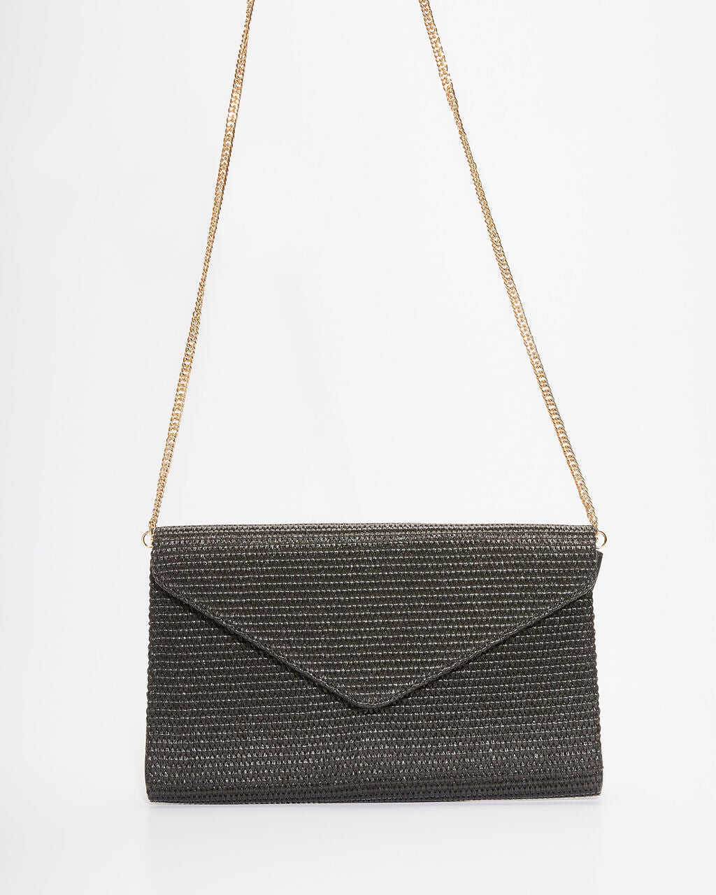 Woven Crossbody Envelope Clutch