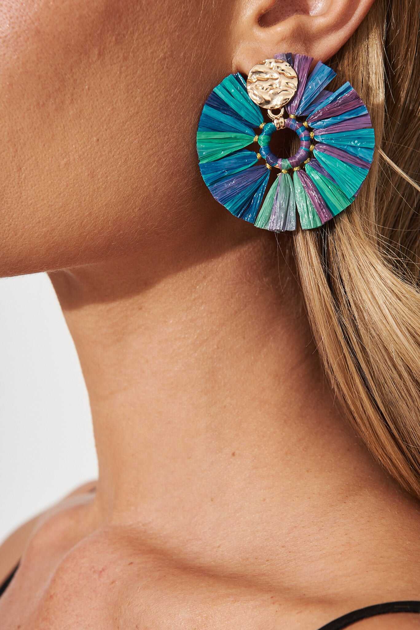 Colorful Rattan Earrings