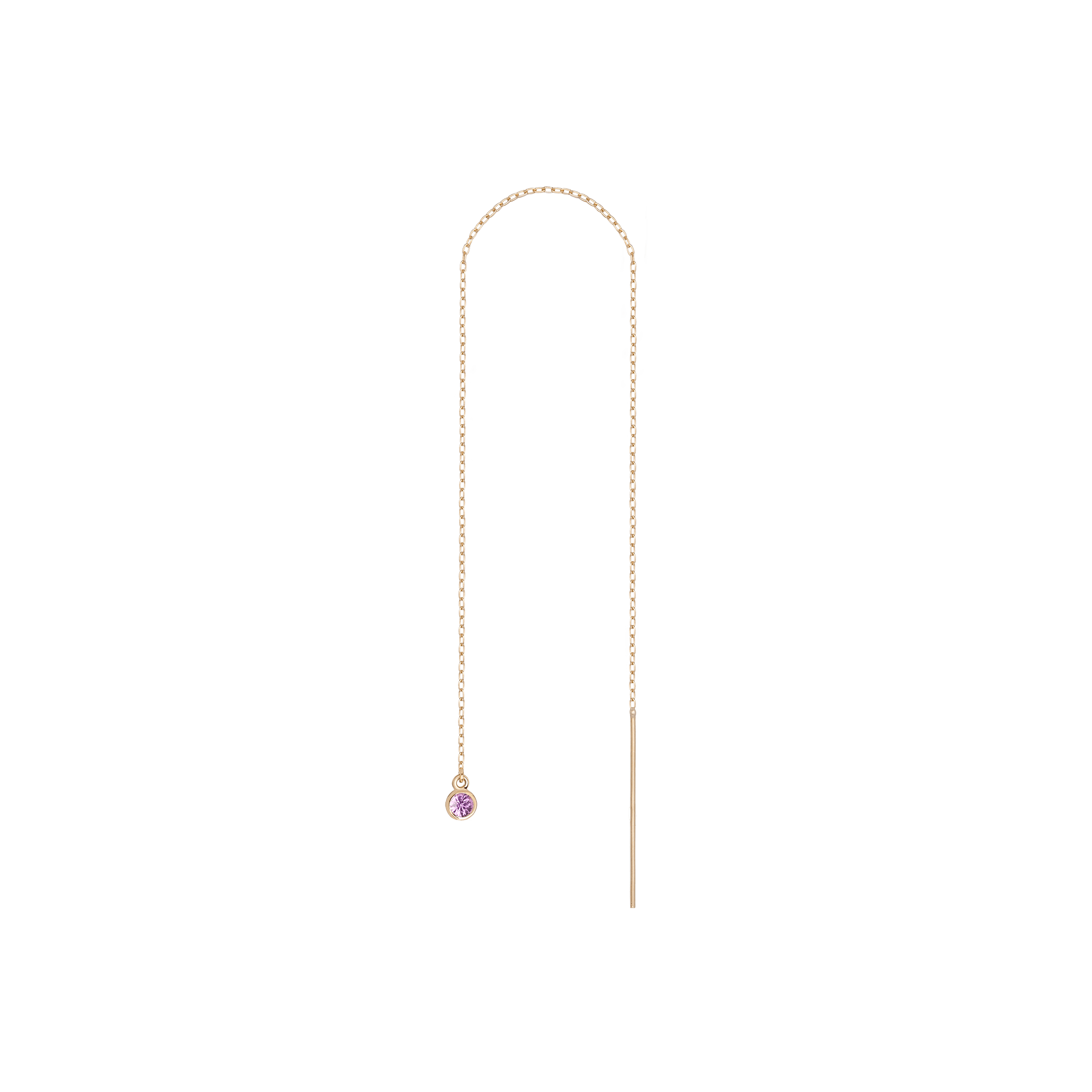 Birthstone Ear Chain Threader