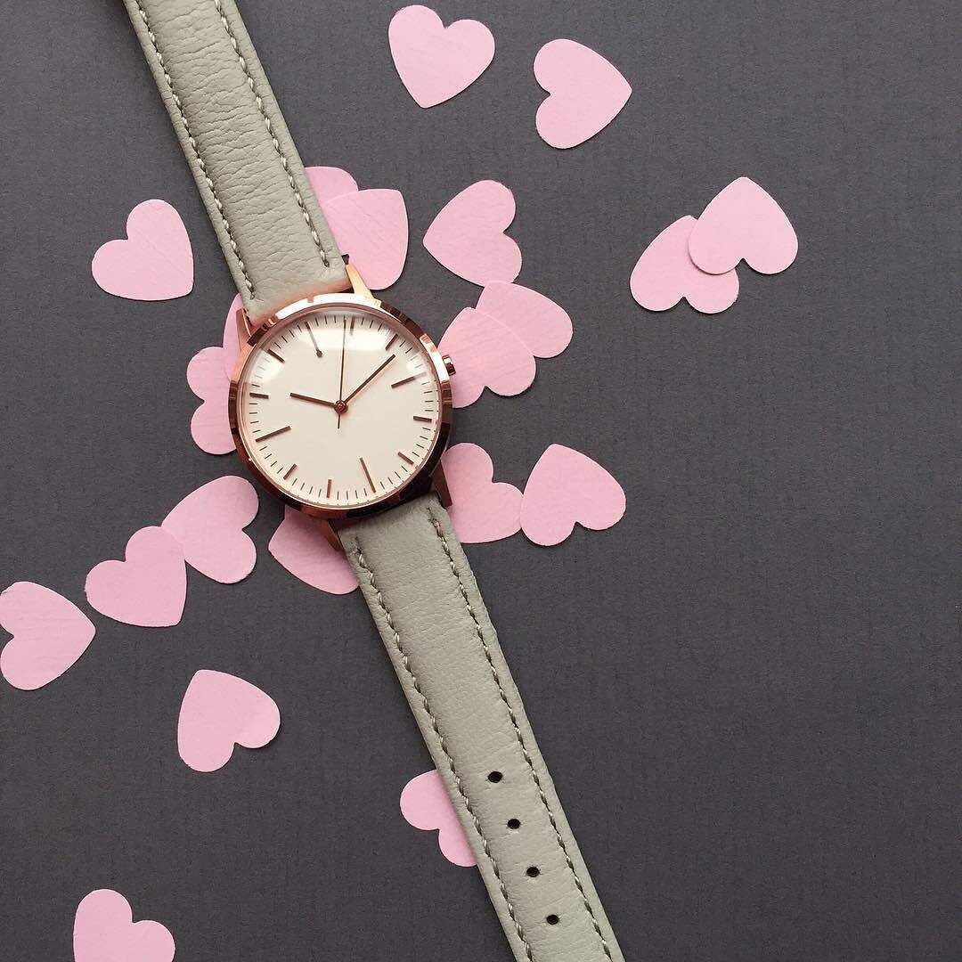 Rose Gold & Grey Watch