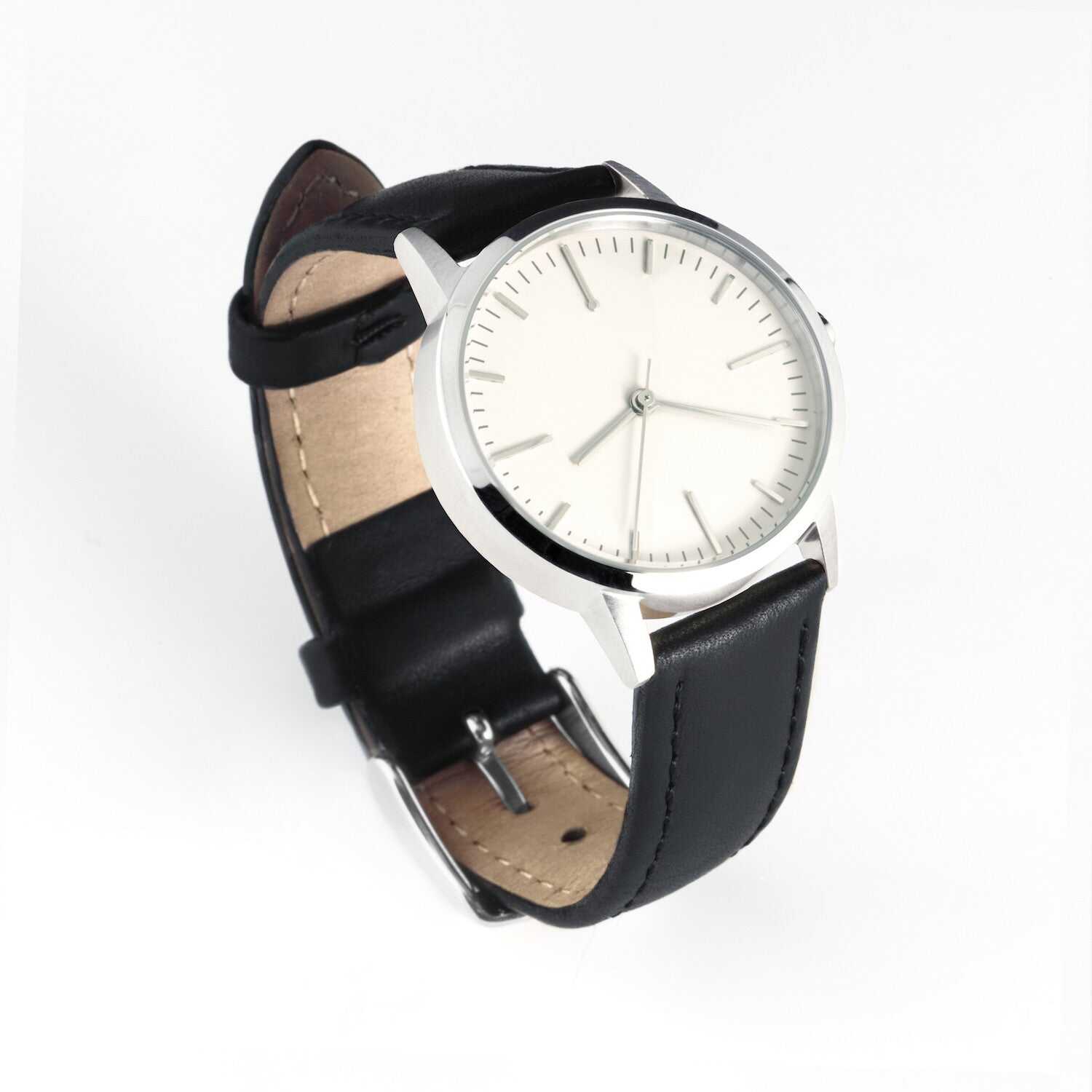 Silver & Black Women's Watch