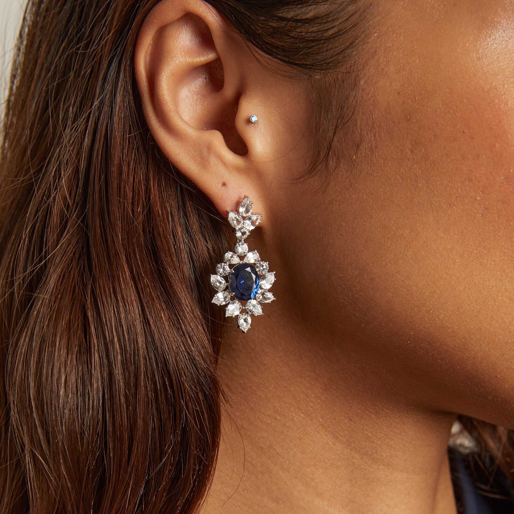Enchanting Blue Diamond Earrings