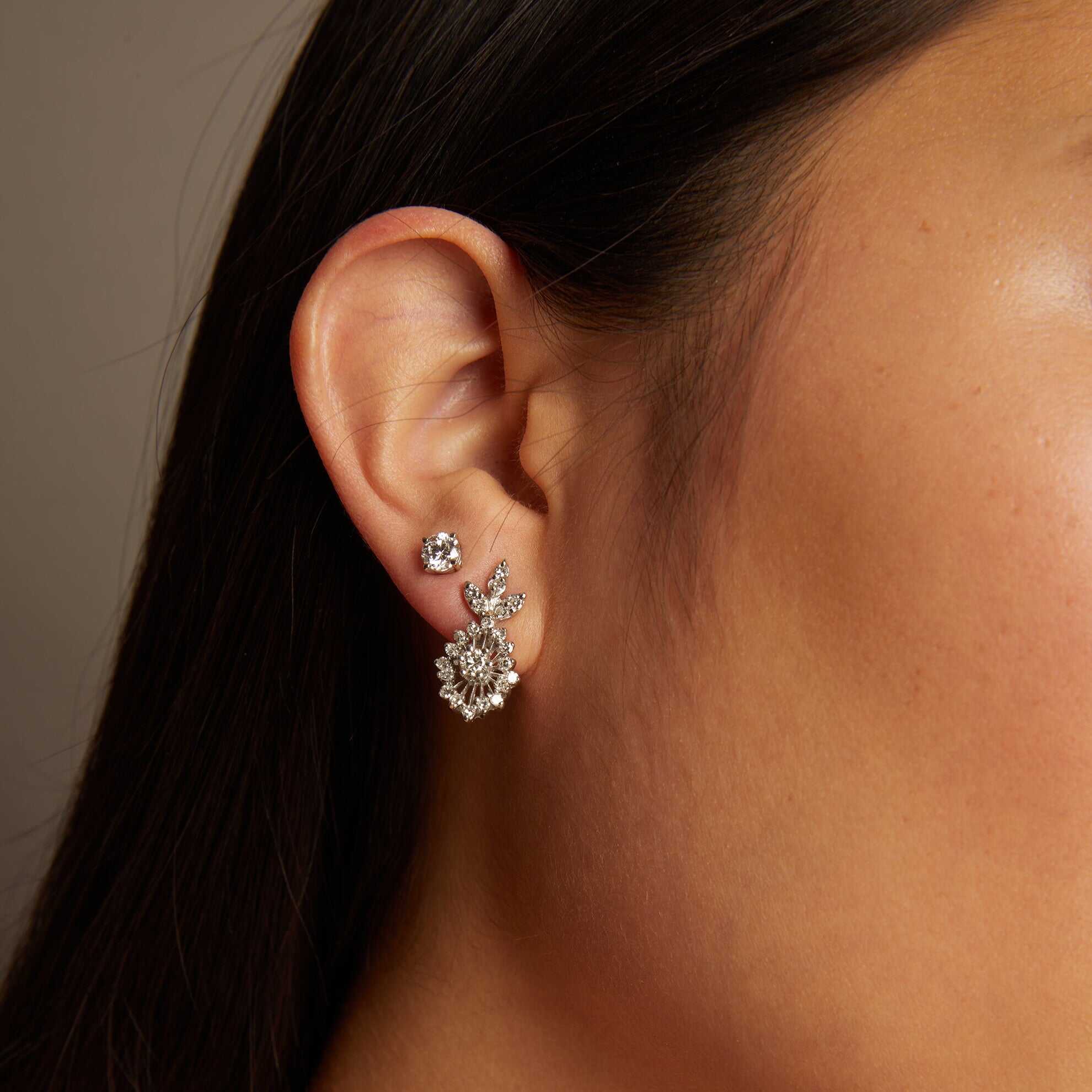 Vintage Diamond Drop Earrings
