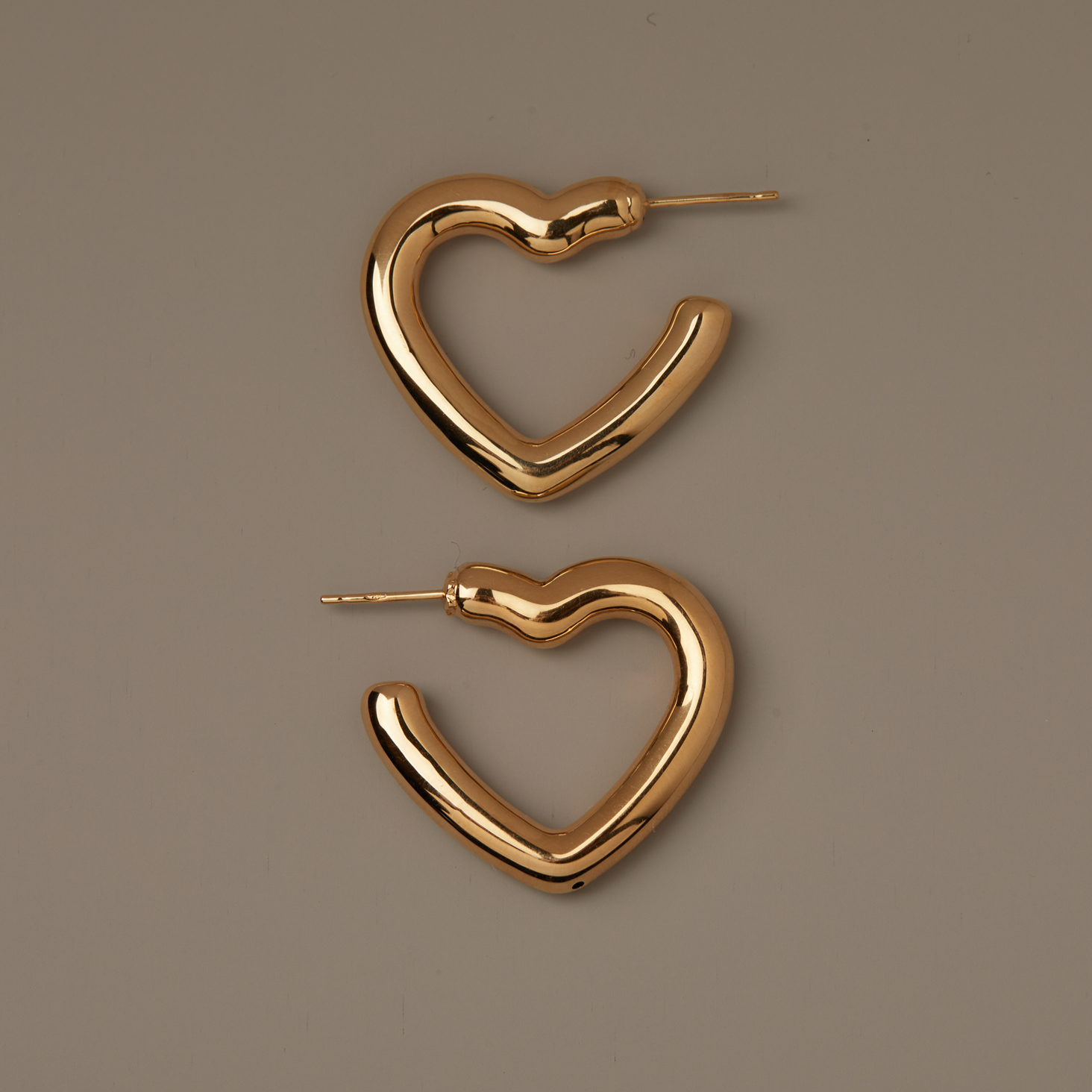 Pillow Heart Hoop Earrings