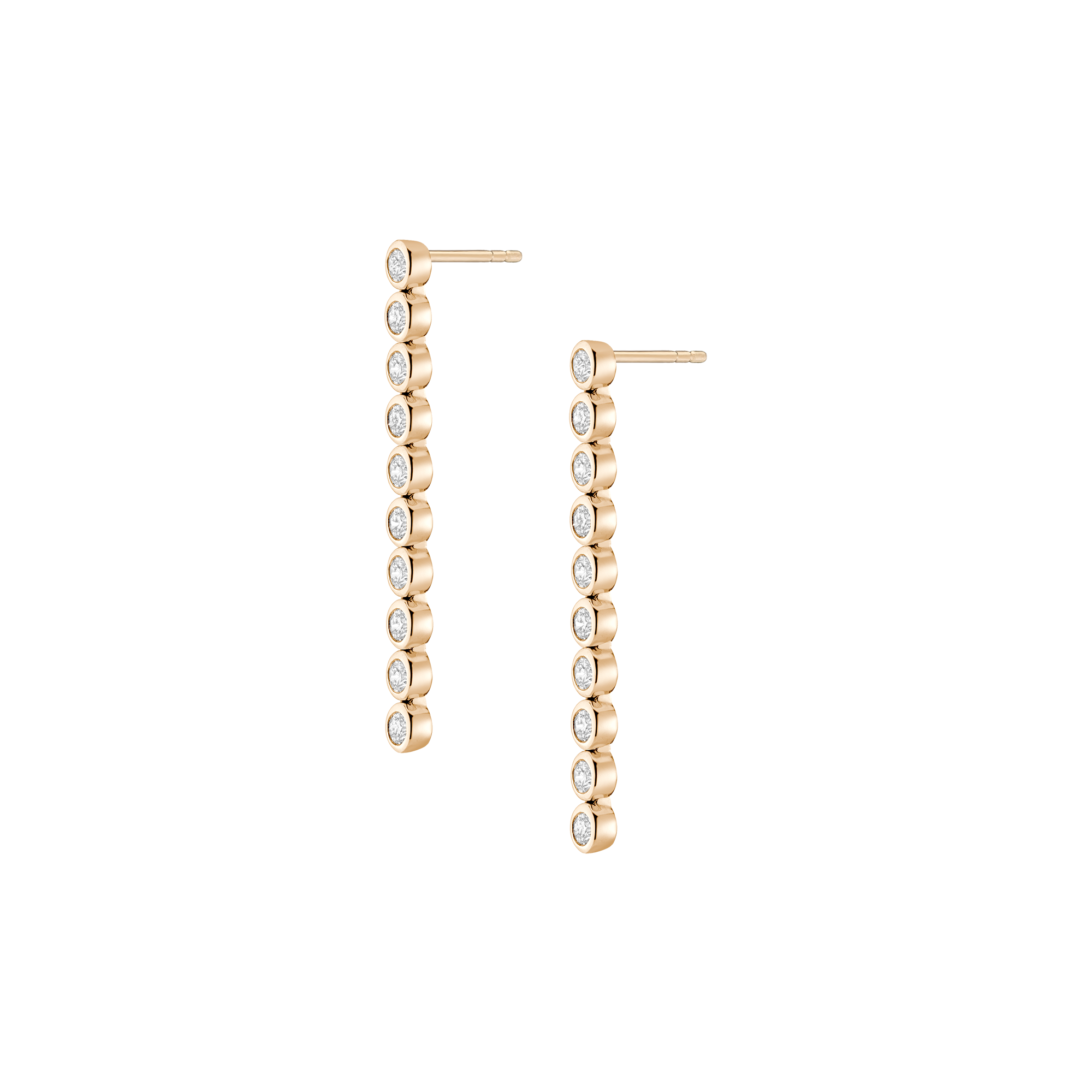 Bezel Tennis Earrings