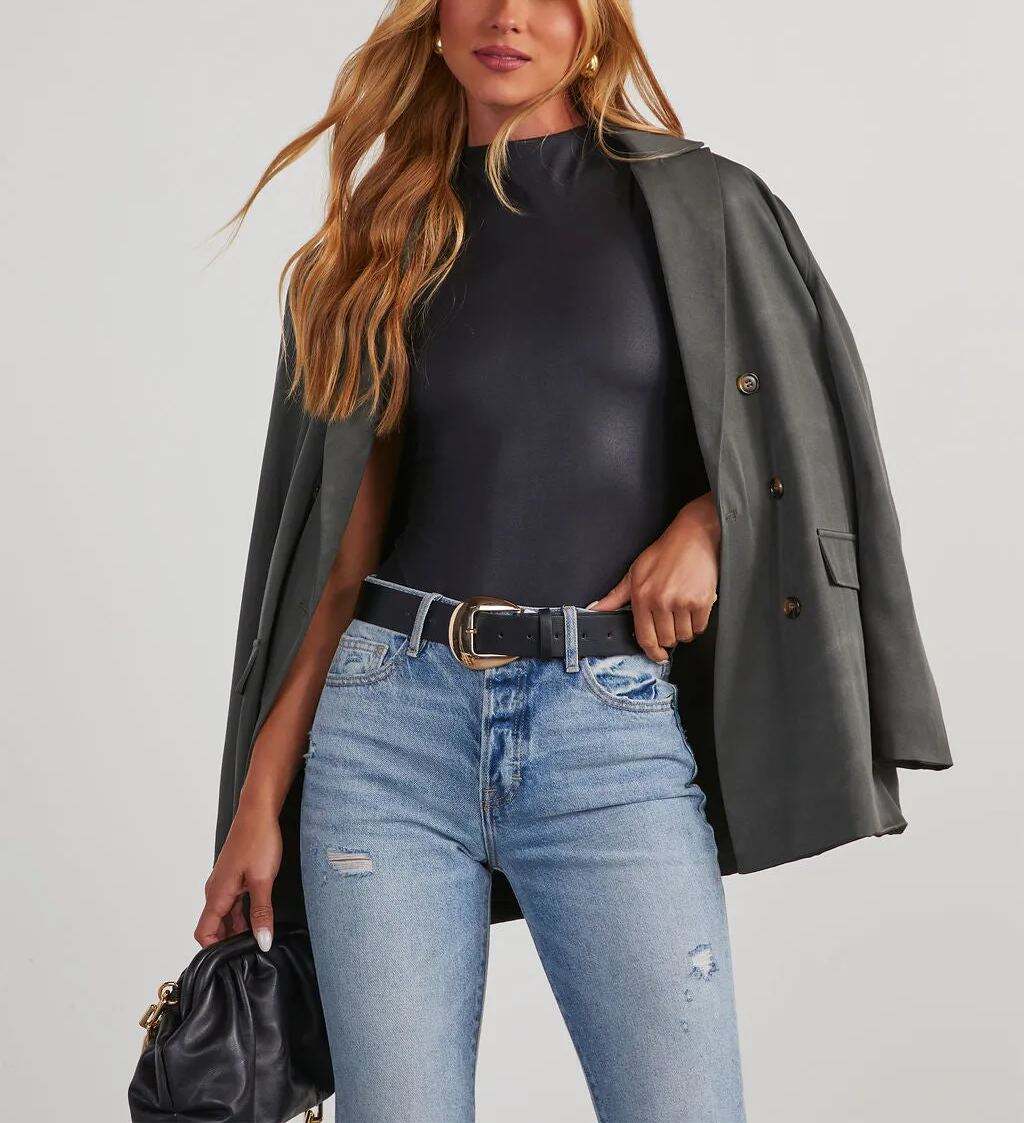 Matte Seamless High Neck Bodysuit