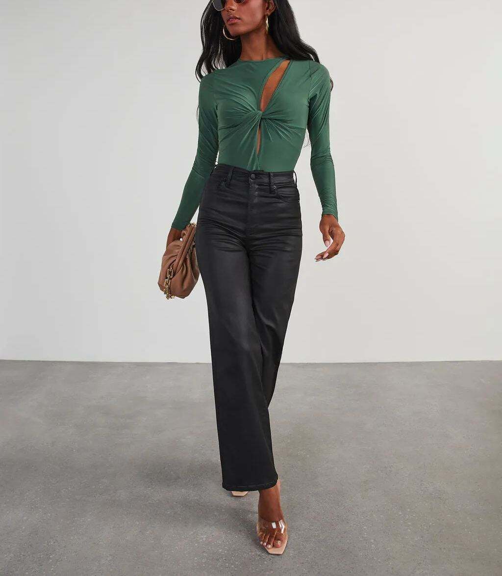 Cutout Twist Front Bodysuit