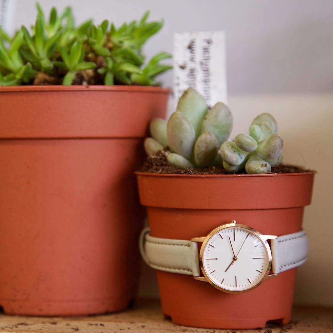 Rose Gold & Grey Watch