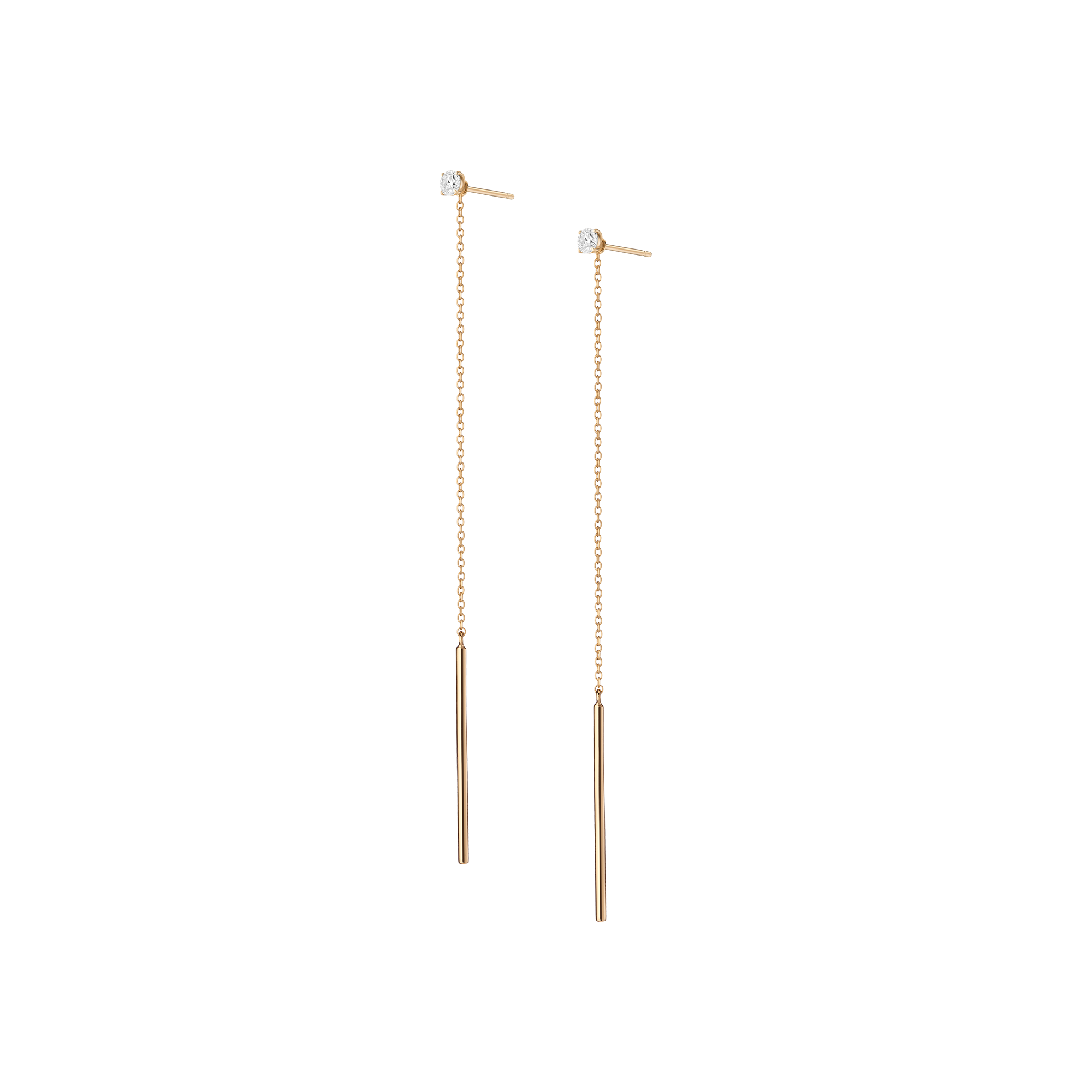 Rose Gold Chain Earrings