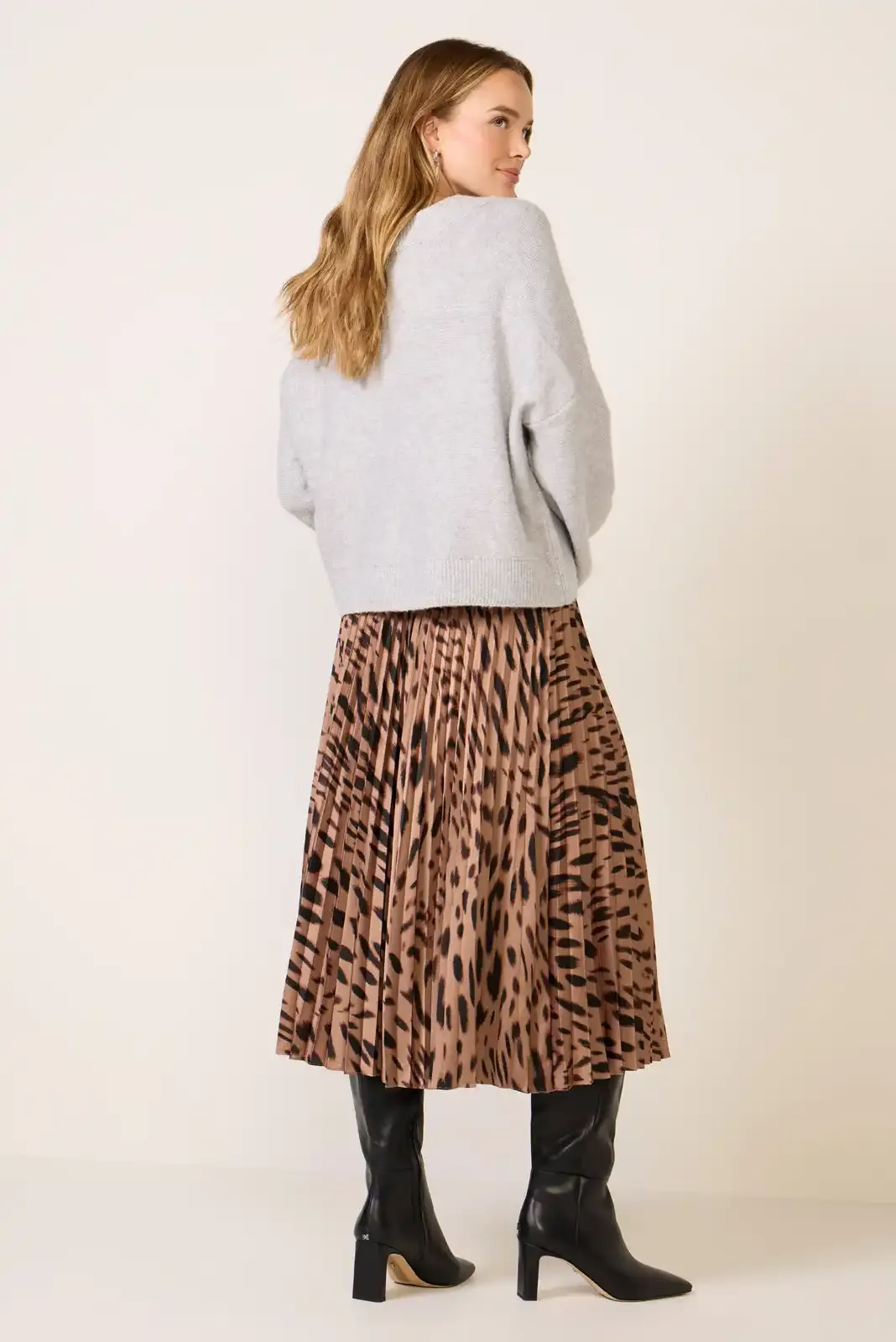 Nostalgia Pleated Midi Skirt
