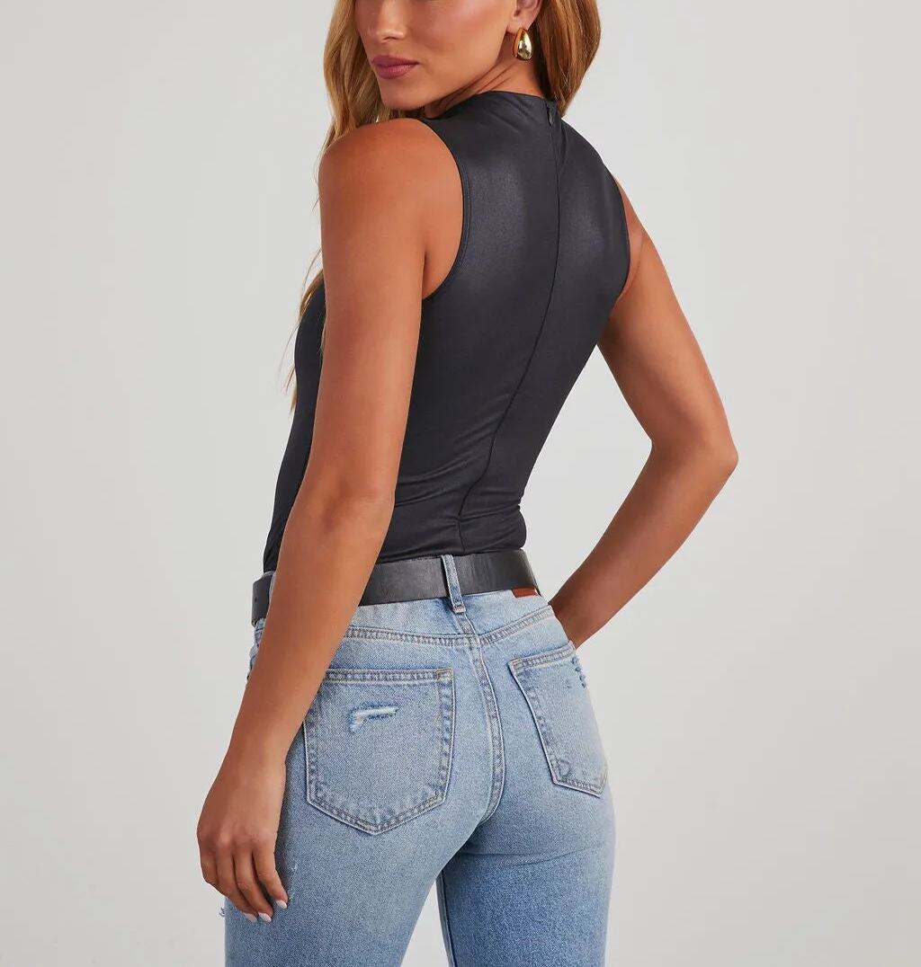 Matte Seamless High Neck Bodysuit