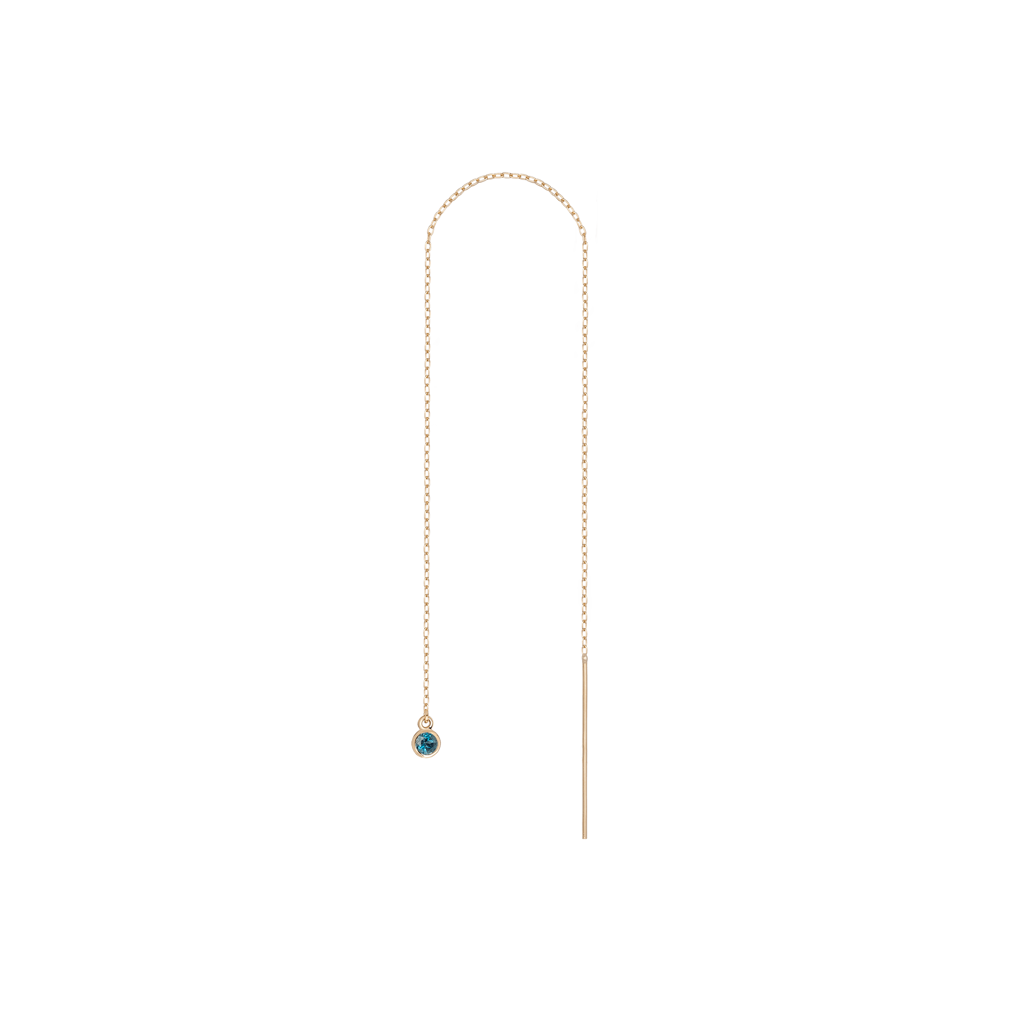 Birthstone Ear Chain Threader