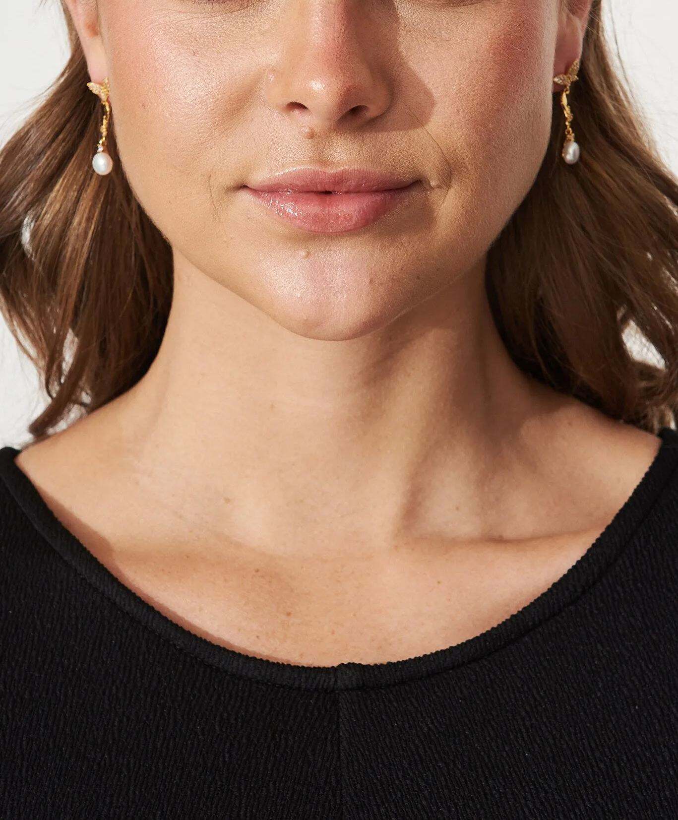 Faux Pearl Drop Earrings