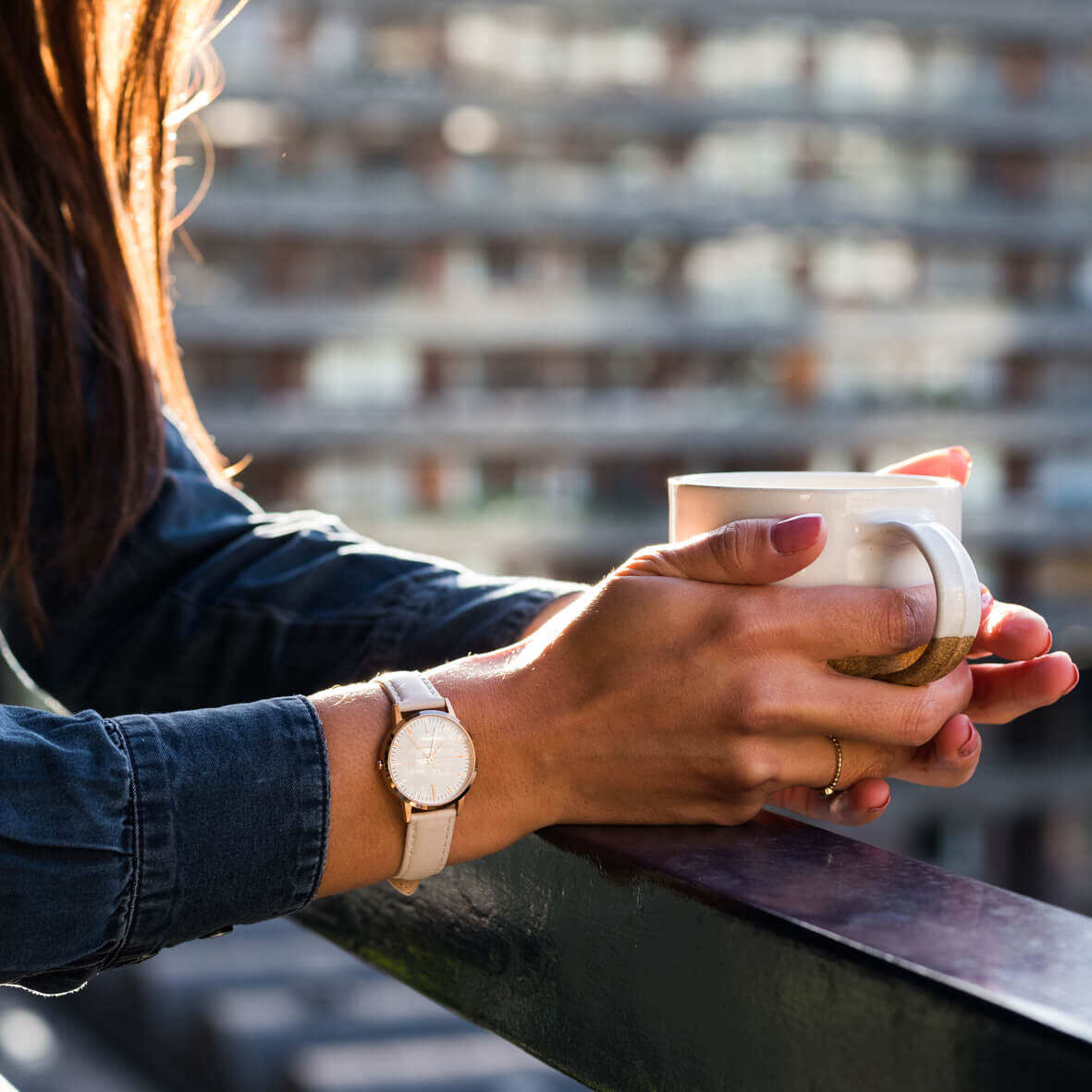 Rose Gold & Cream Watch