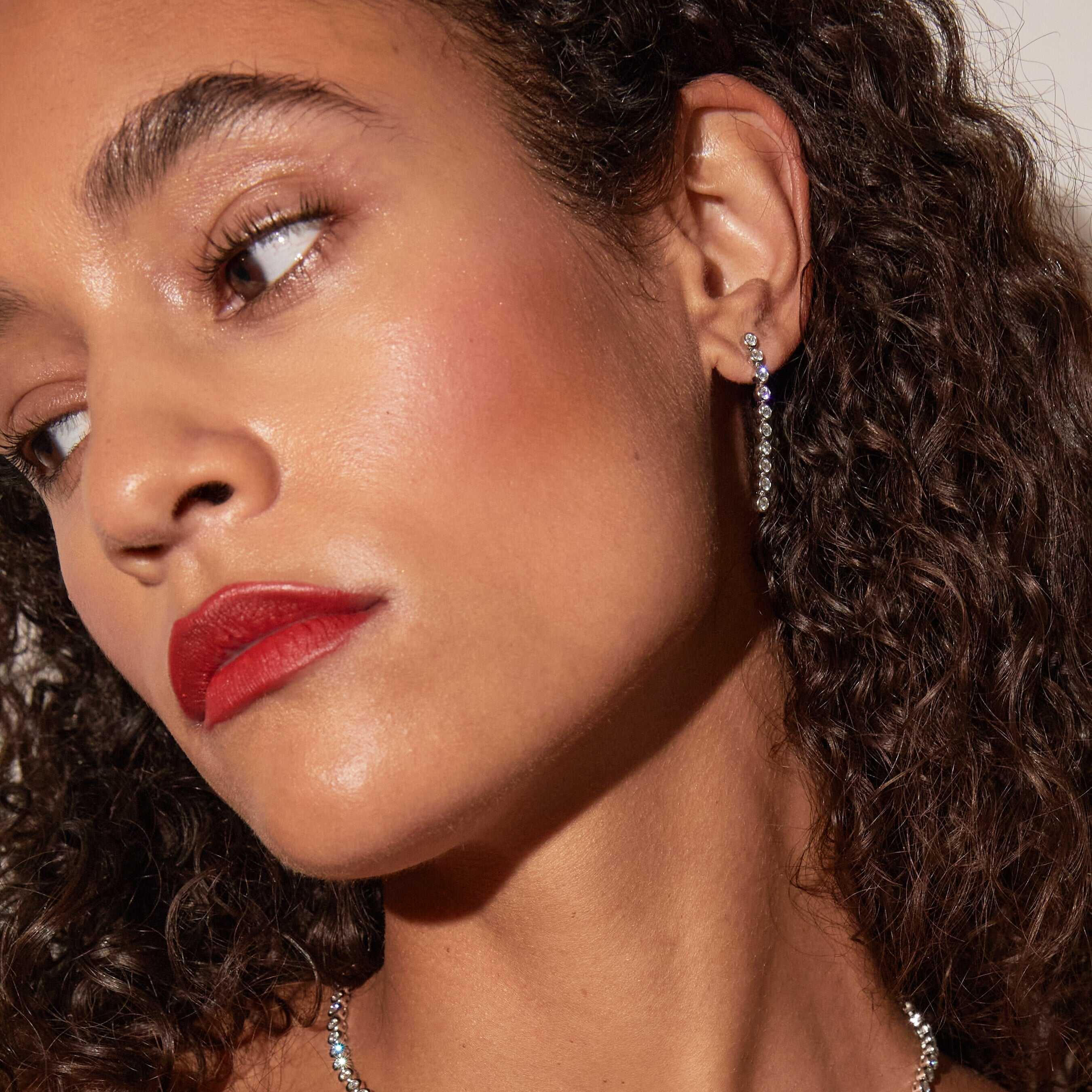 Bezel Tennis Earrings