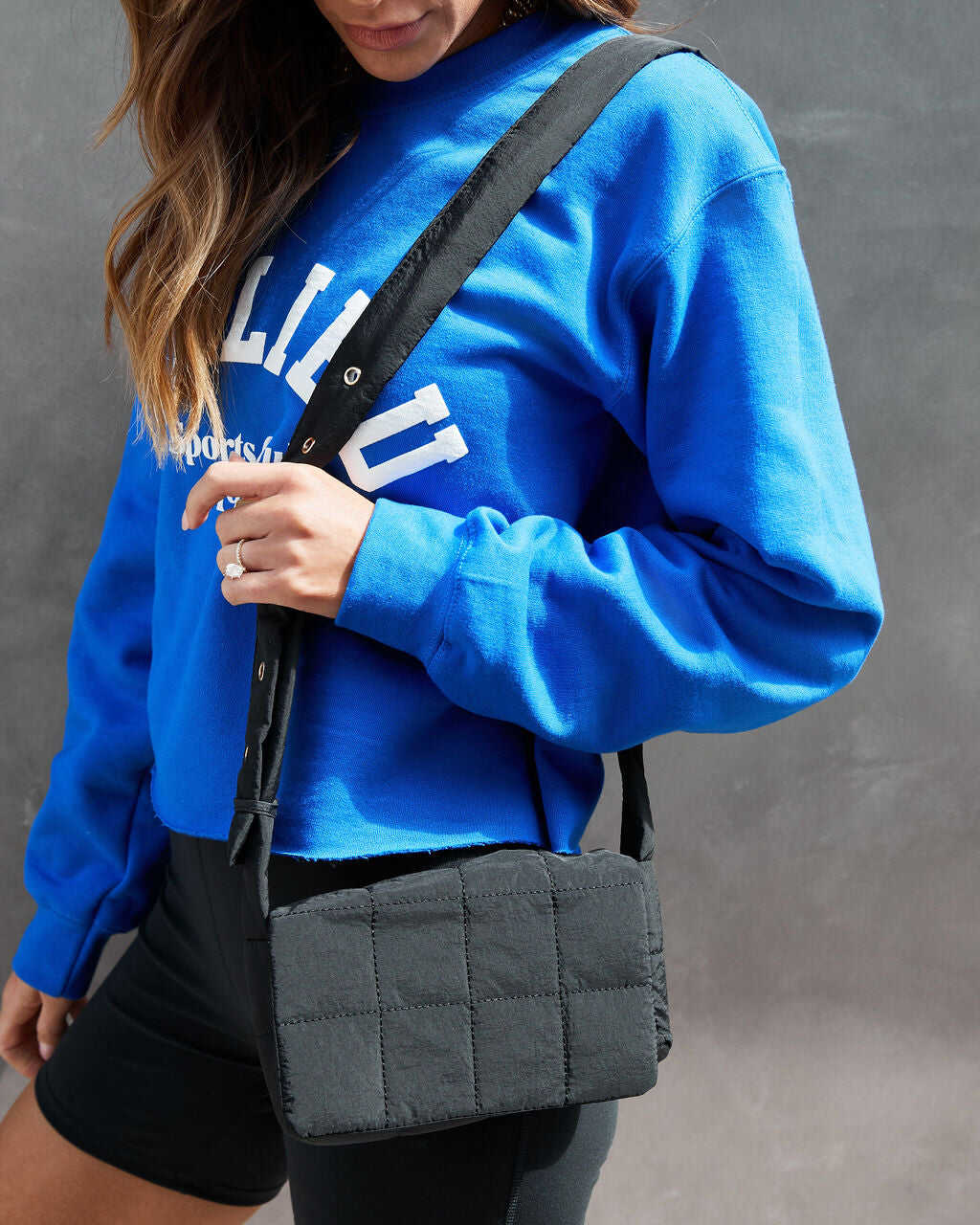 Quilted Nylon Crossbody Bag