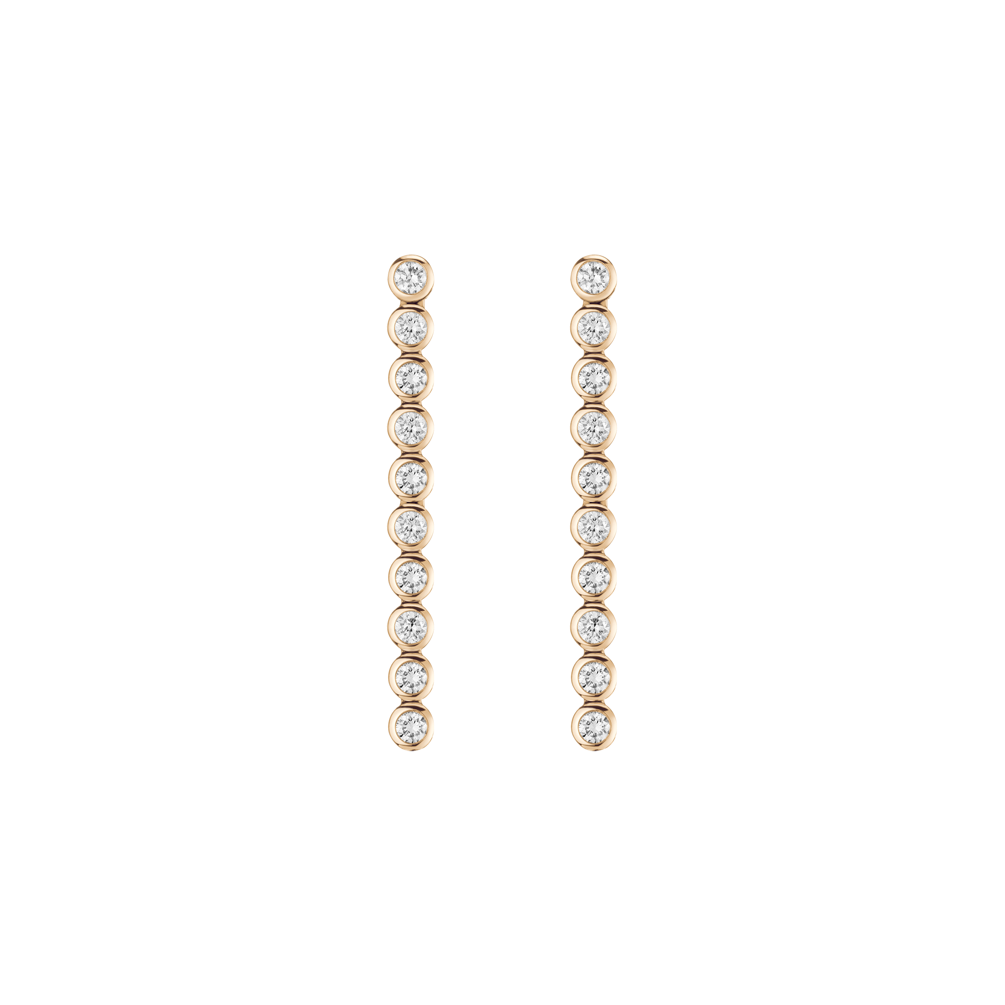 Bezel Tennis Earrings