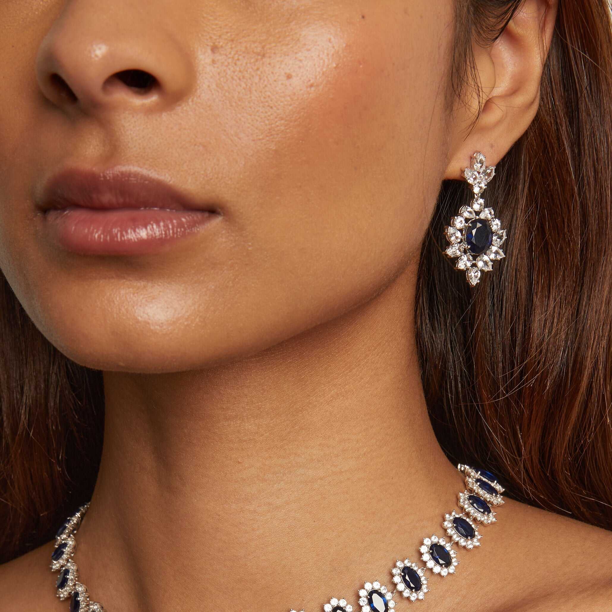Enchanting Blue Diamond Earrings