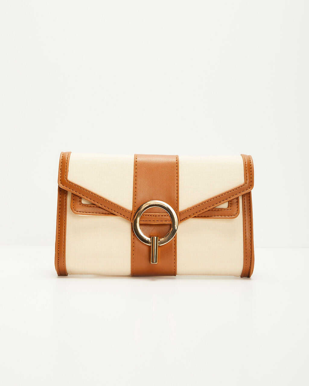 Buckled Canvas Chain Handbag