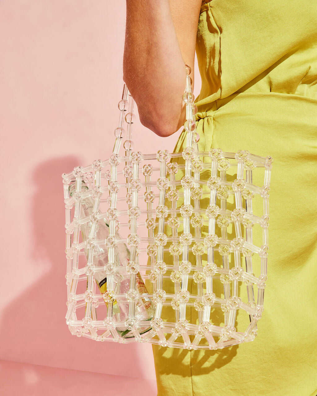 Transparent Beaded Tote