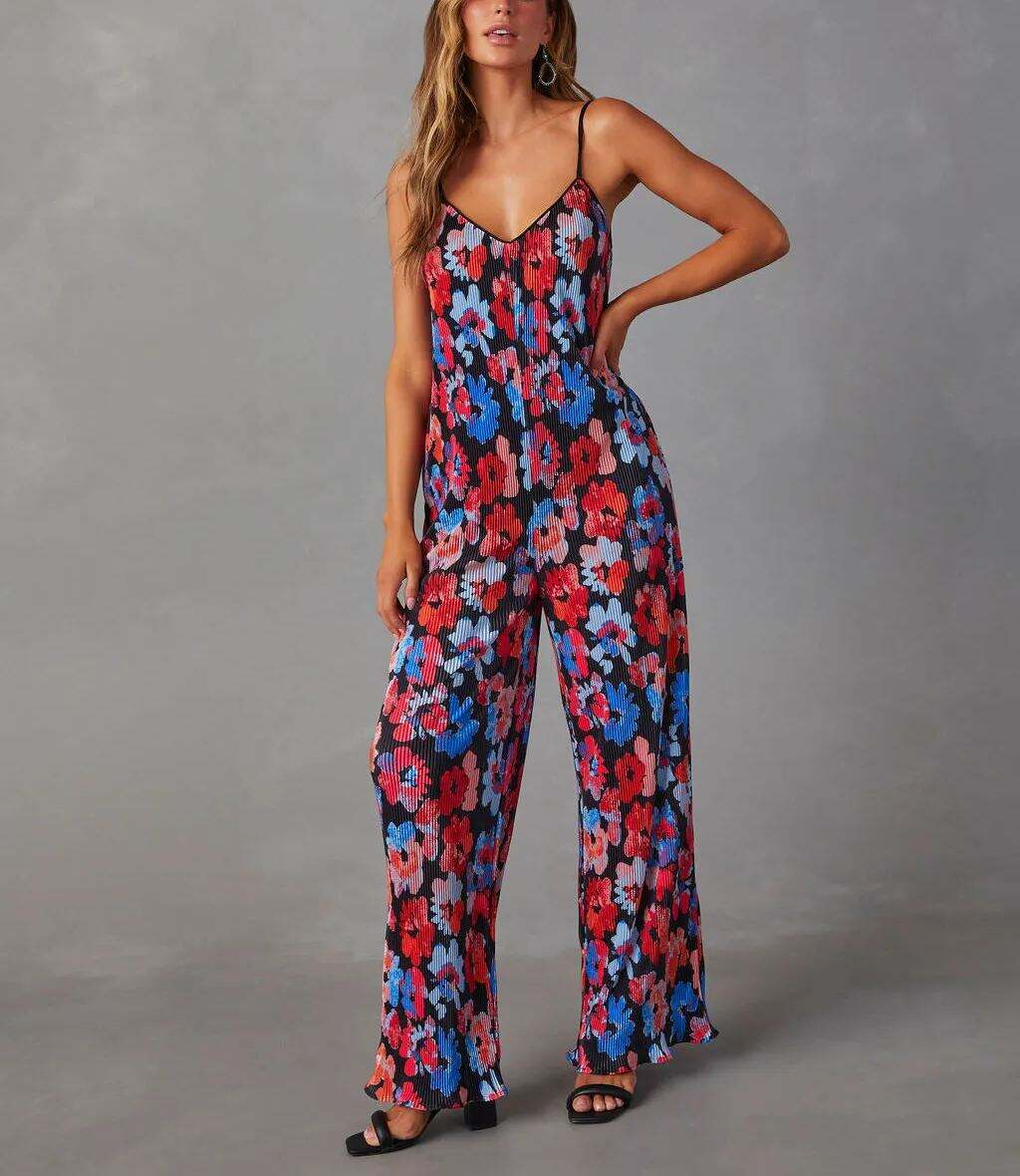 Sleeveless Floral Jumpsuit